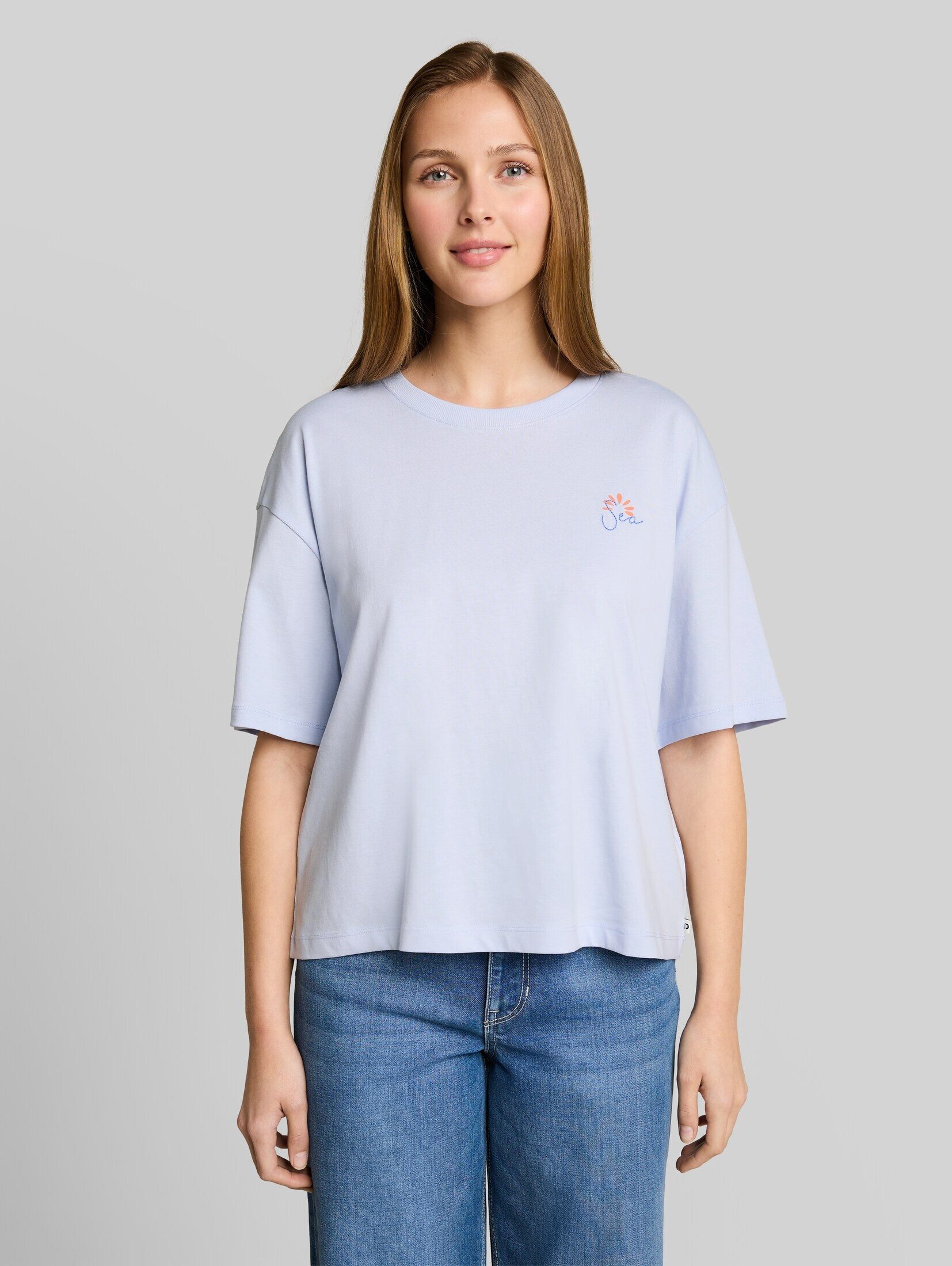 TOM TAILOR Denim T-Shirt T-Shirt Boxy Fit T-Shirt mit Rückenprint