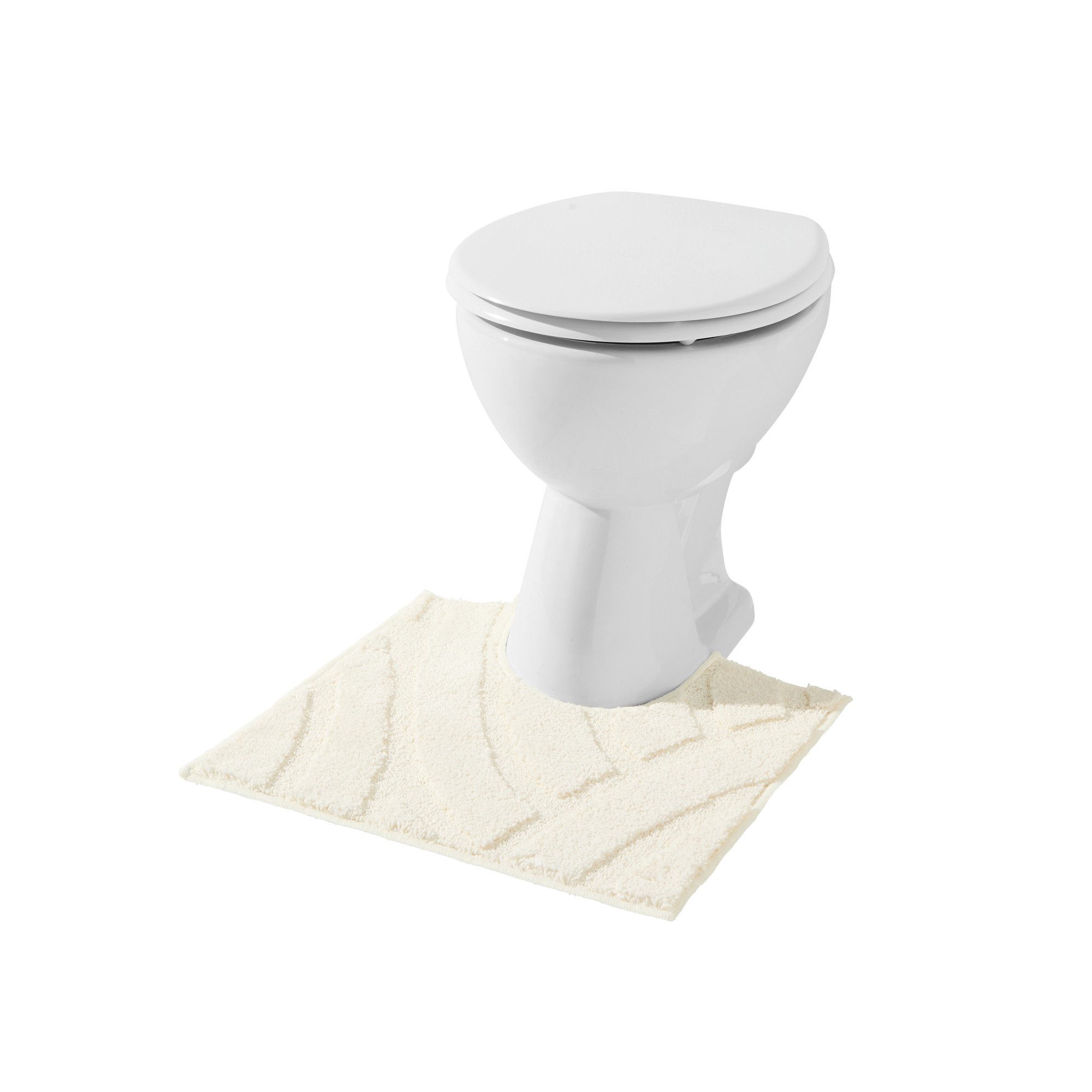 REDBEST WC-Vorleger WC-Umrandung "Napa", Uni/Streifen/Grafik/Hoch- Tiefstruktur