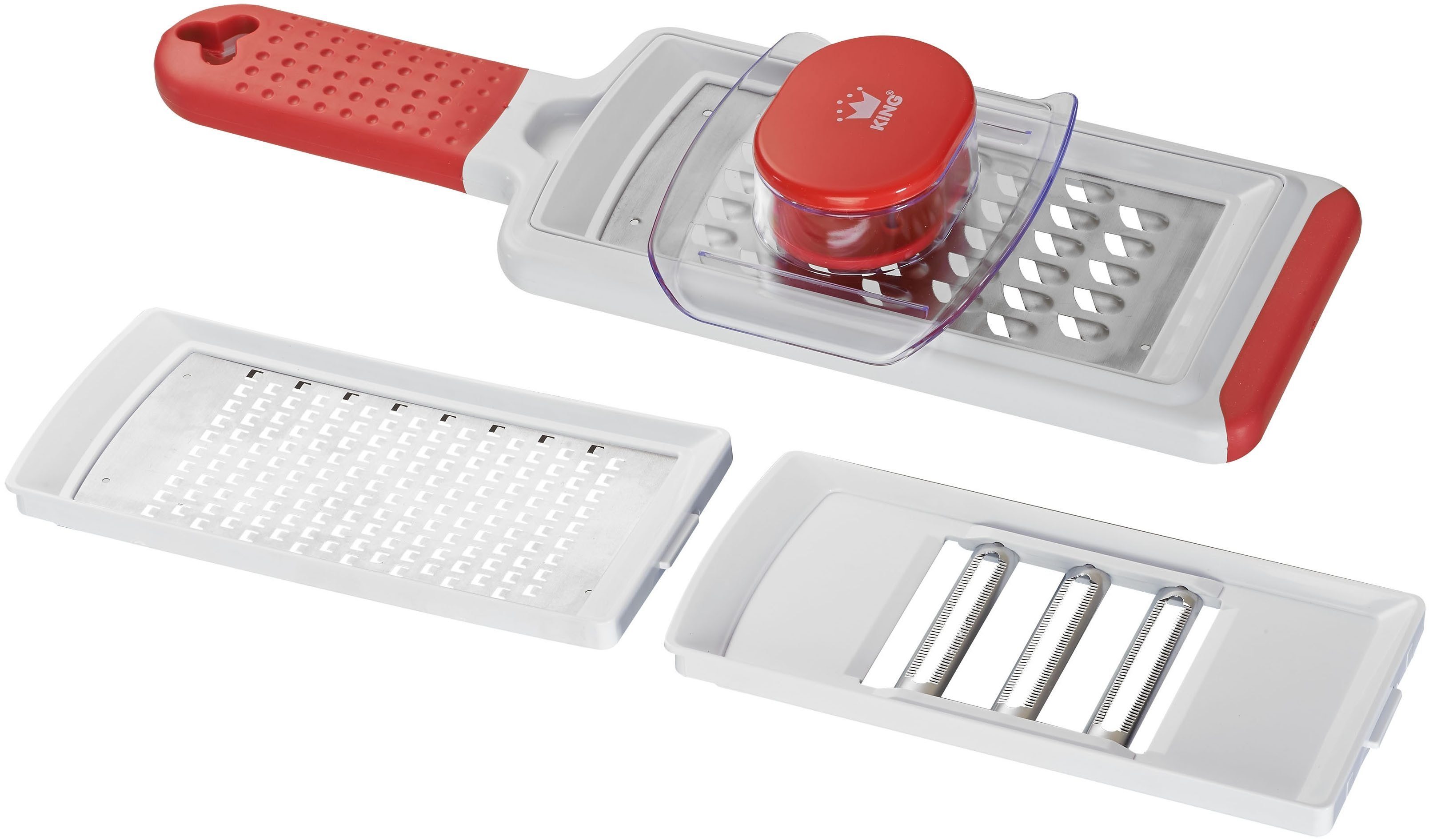 KING Küchenreibe, Edelstahl, Kunststoff, (5-St), mit Soft Grip