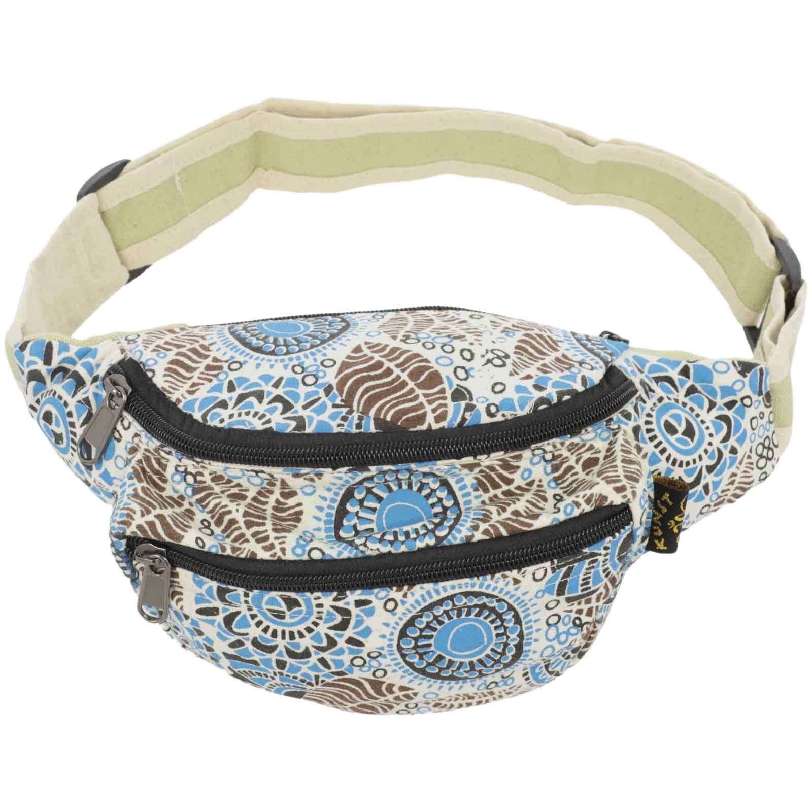 KUNST UND MAGIE Bauchtasche KUNST UND MAGIE Boho Bauchtasche Gürteltasche Hüfttasche Sidebag Cross