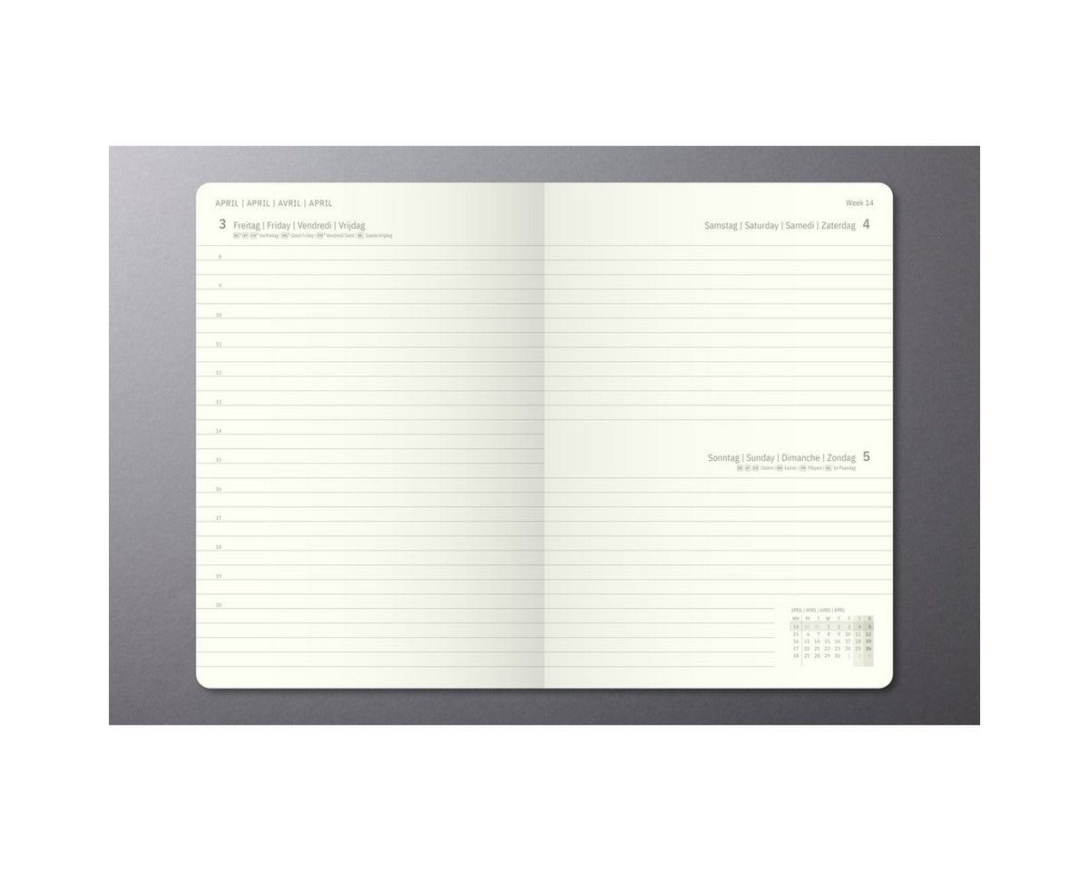 Thumbnail - Sigel Taschenkalender Tageskalender Conceptum ca. A5 Softcover schwarz 2026.