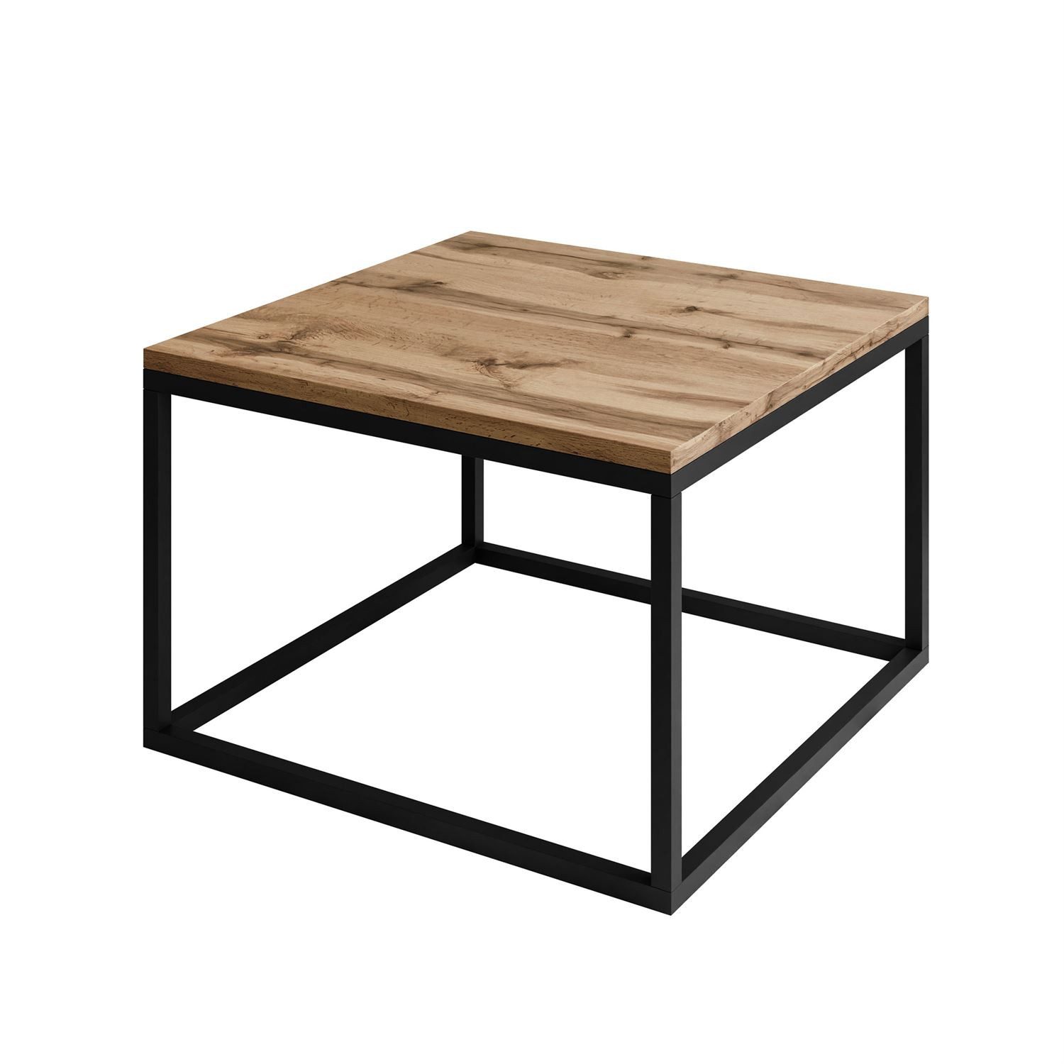 Lookway Couchtisch YOSHI mit Tischplatte in natürlicher Holzfarbe (1x Couchtisch), 60x60x40 cm – Bild 5 von 5