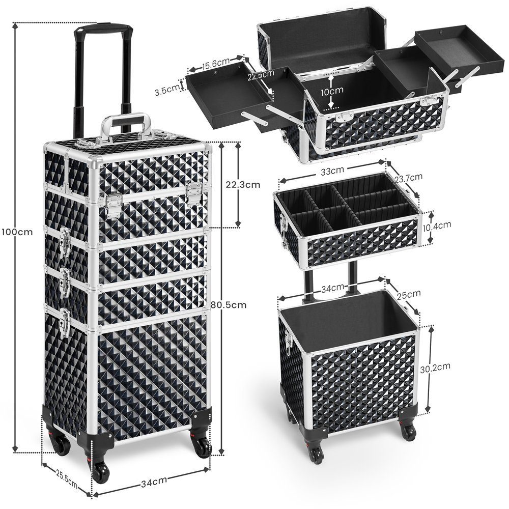 Yaheetech Kosmetikkoffer, Friseurkoffer Schminkkoffer Beauty Case günstig online kaufen