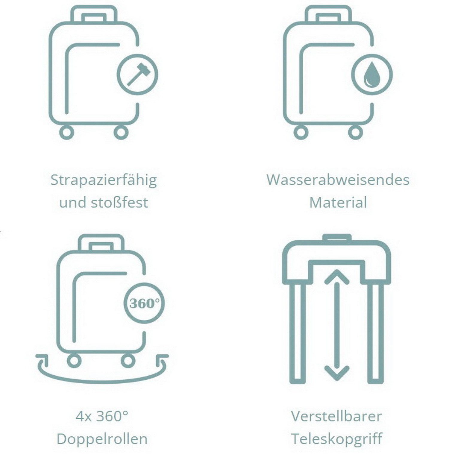 Gustav Voss Trolleyset Reisekofferset MYKONOS Reisekoffer-Set Trolley Reise günstig online kaufen