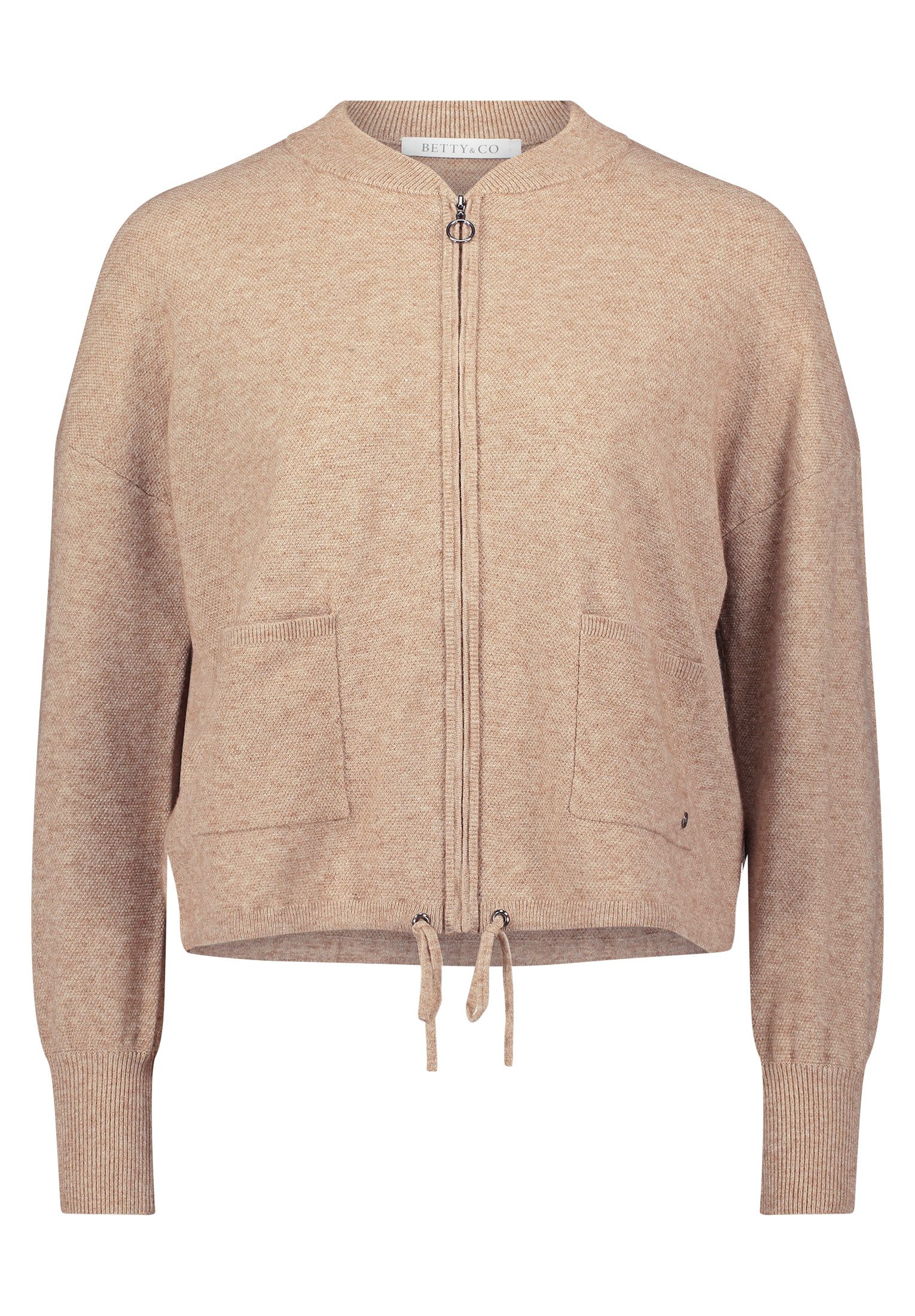 Betty&Co Strickjacke Damen mit Reißverschluss (1-tlg) Struktur günstig online kaufen