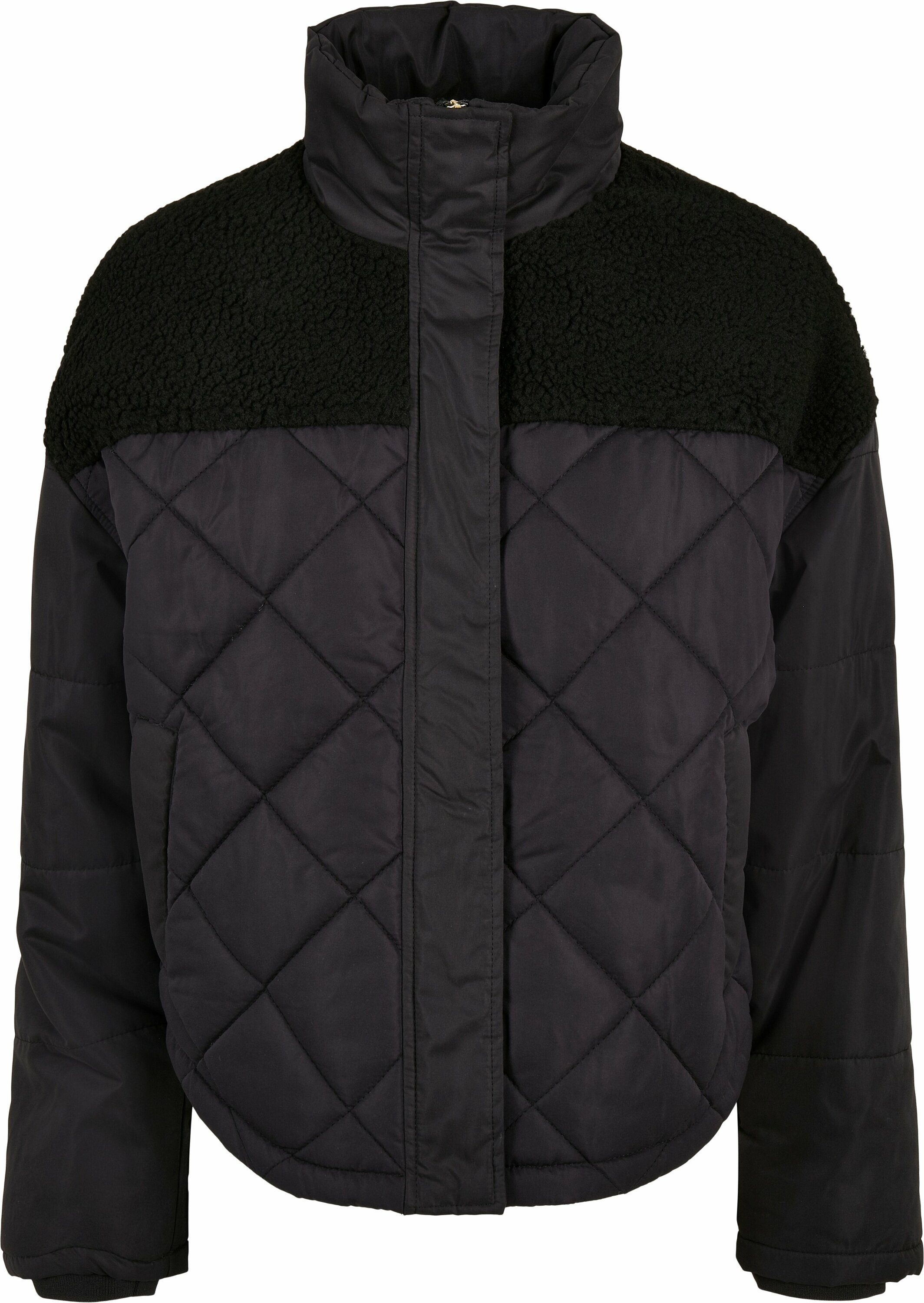 URBAN CLASSICS Winterjacke Damen Ladies Oversized Diamond Quilt Puffer Jacket (1-St) black