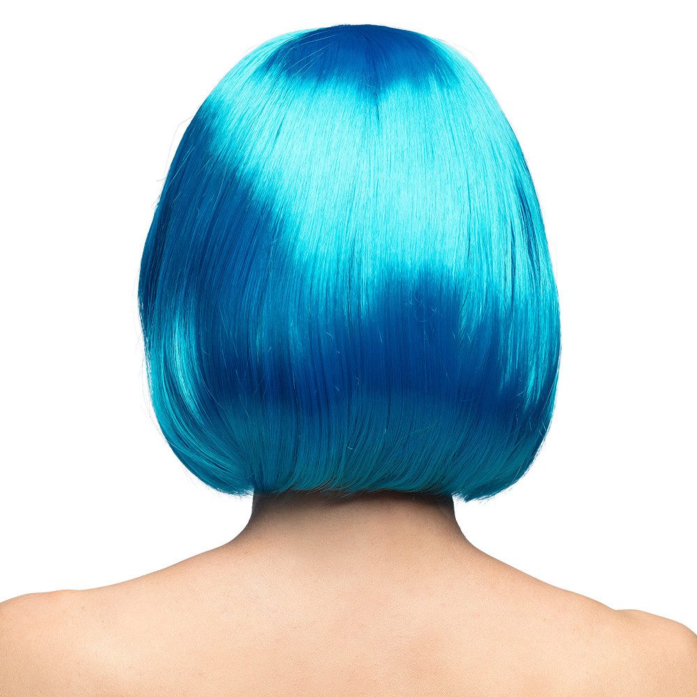 Boland Kostüm-Perücke Perücke Cabaret hellblau – Kurzhaar Bob mit Pony für Damen, Karneval, Kurzhaar Bob mit modernem Pony für Damen
