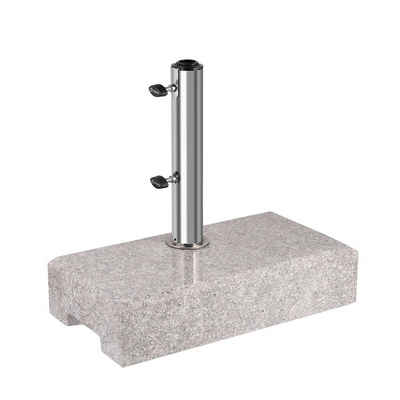 Sekey Betonschirmständer 25kg Schirmhalter Granit Balkonschirmständer für Sonnenschirm Halbrund, für Stöcke bis Ø 38 mm