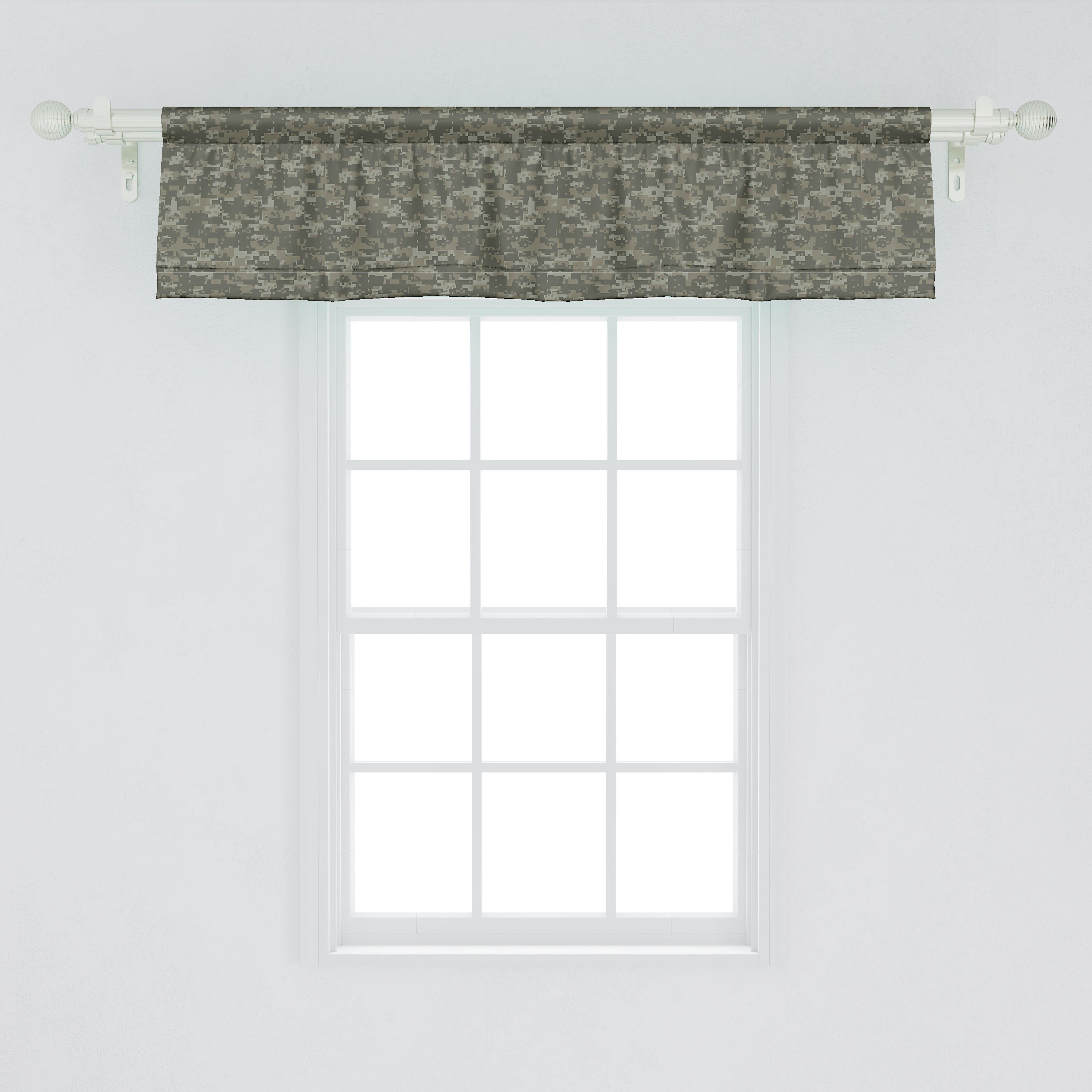 Scheibengardine Vorhang Abakuhaus, für Conceal Dekor Volant Forest mit Küche Schlafzimmer Microfaser, Tarnen Dark Stangentasche