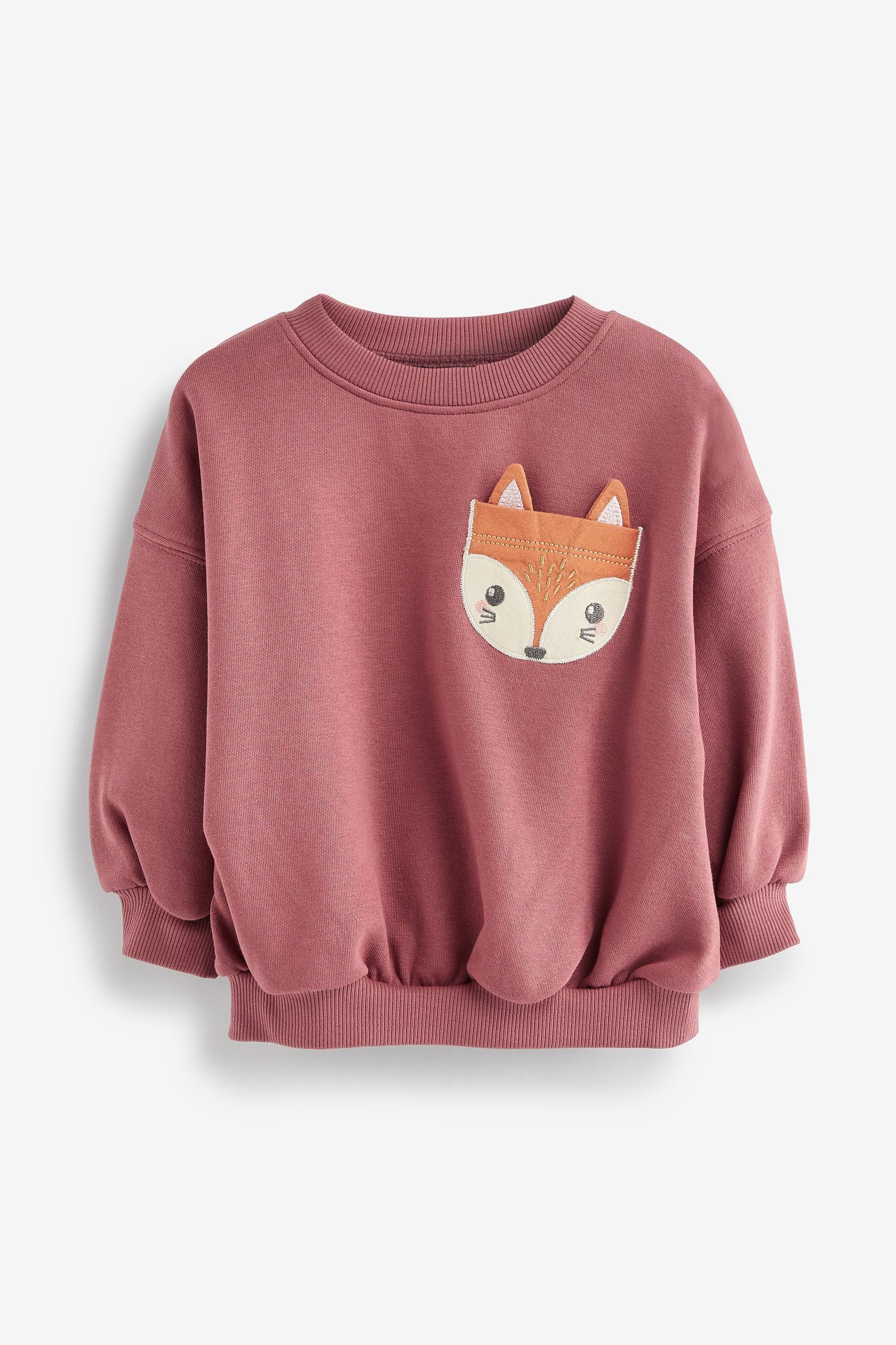 Next Purple Sweatshirt Sweatshirt (1-tlg) Fox