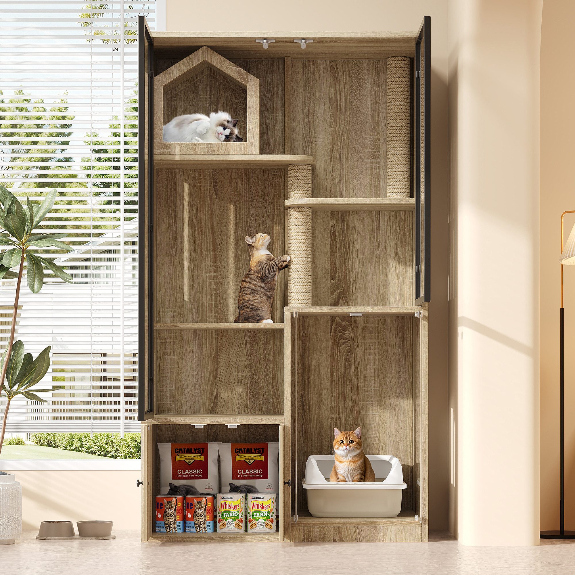 HAUSS SPOLE Tierhaus Katzenmöbel Katzenregal Katzenhöhle günstig online kaufen