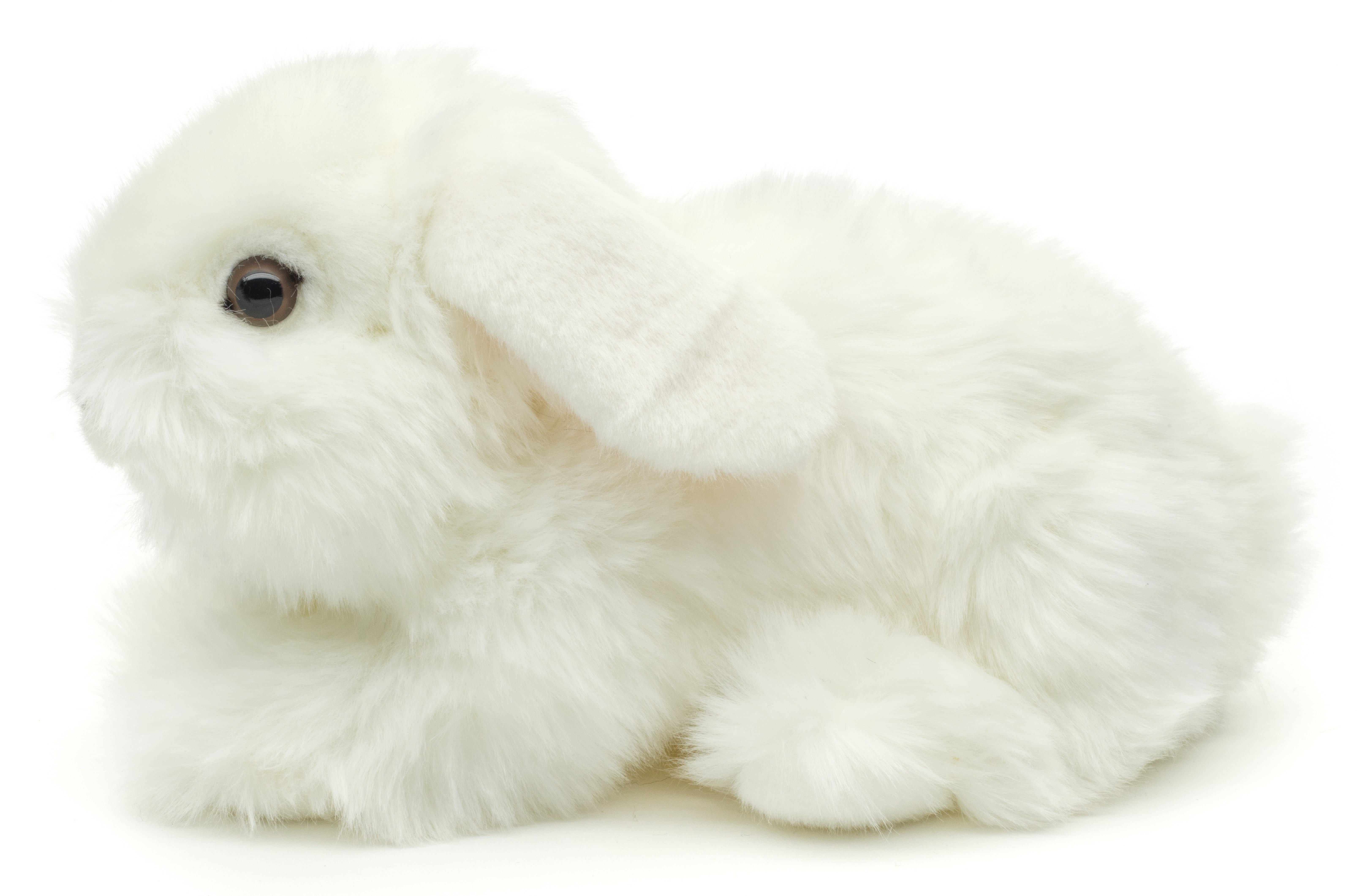 Uni-Toys Kuscheltier Löwenkopf-Kaninchen mit hängenden Ohren - 23 cm - verschiedene Hasen, zu 100 % recyceltes Füllmaterial