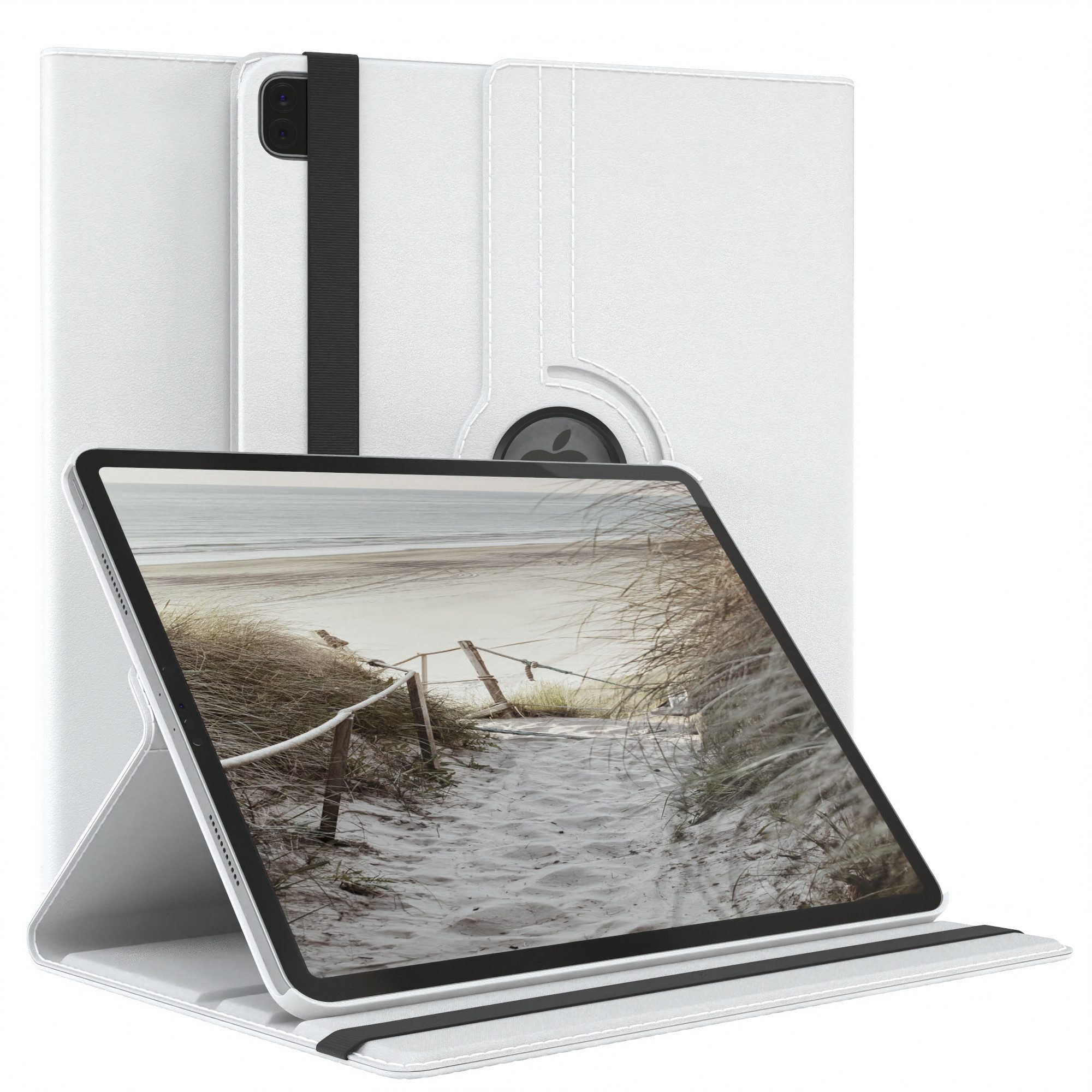 EAZY CASE Tablet-Hülle Rotation Case für Apple iPad Air 13 (2025) 13 Zoll, Schutzhülle mit Sleep Wakeup Funktion Tablet Tasche kratzfest Weiß