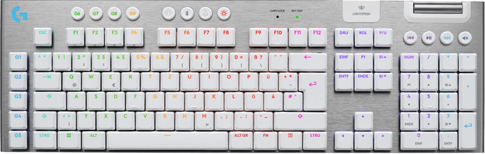 G915 X LIGHTSPEED Wireless Gaming Keyboard - WHITE - DEU Gaming-Tastatur