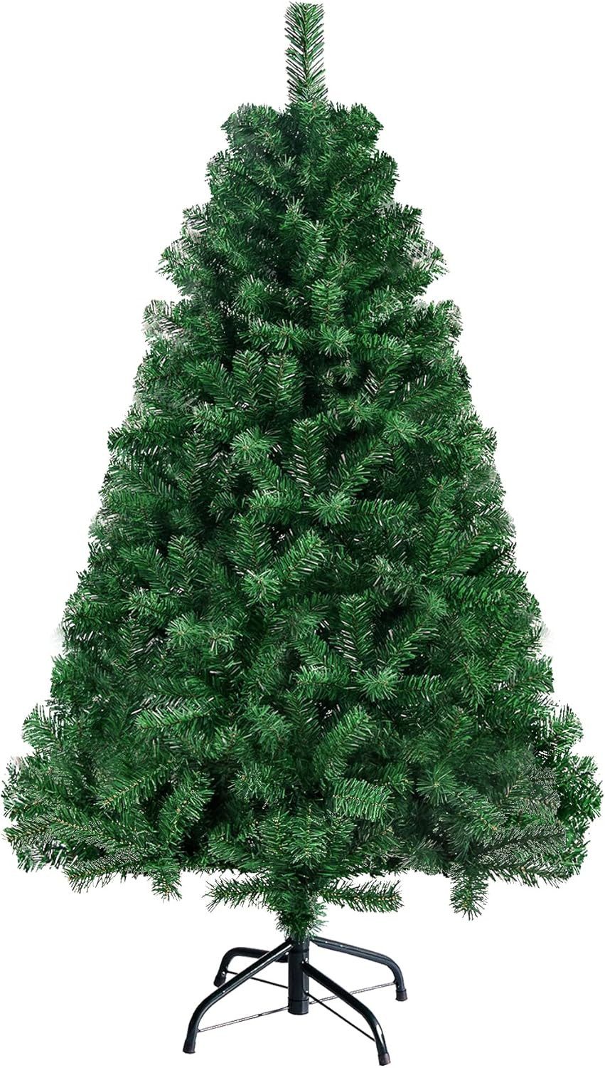 LALAHO Künstlicher Weihnachtsbaum, 120cm mit 230 Spitzen PVC, Tannenbaum mit ständer, Grün