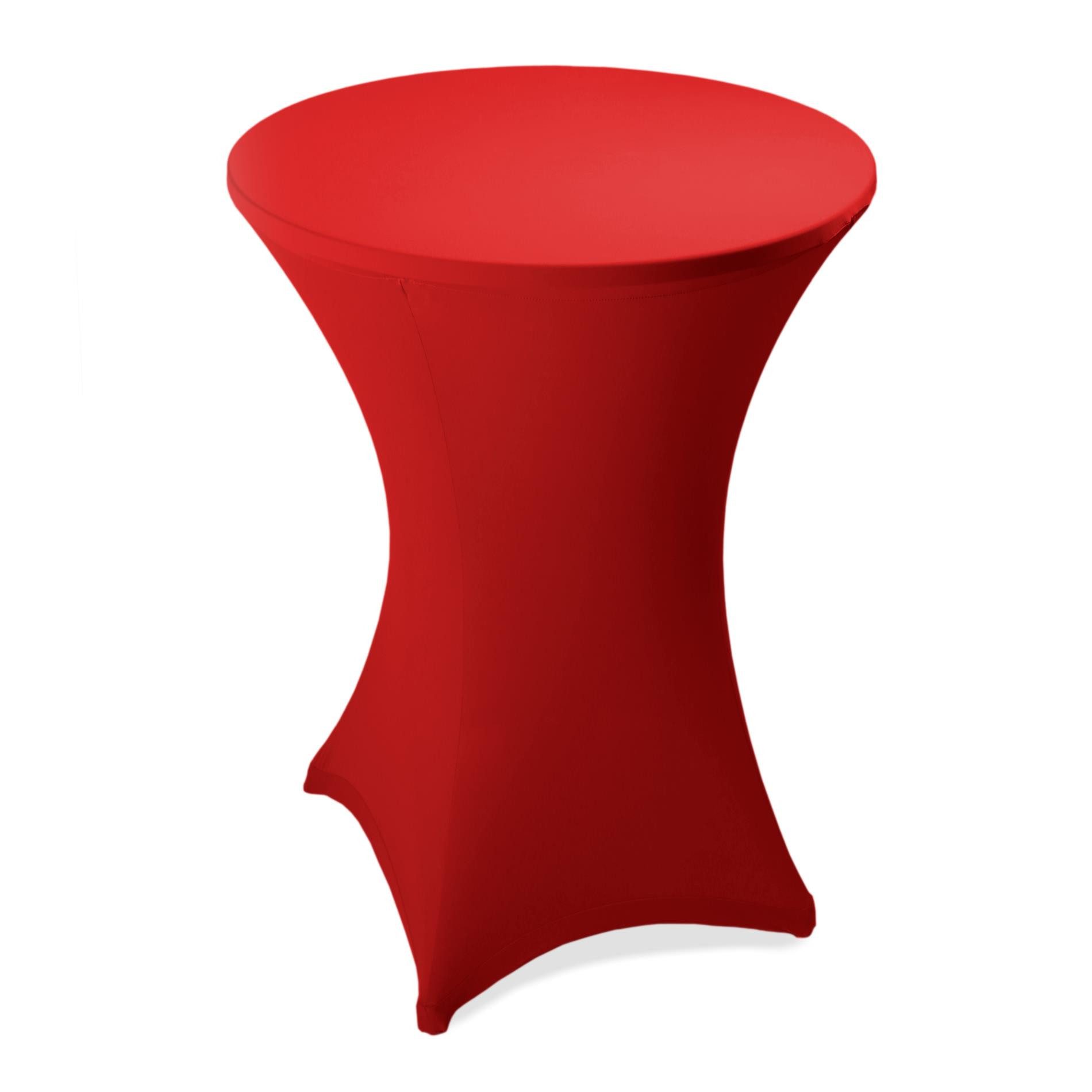 Stehtischhusse Stretch Stehtisch Ø 60 cm Tisch Husse Bistrotisch Rot