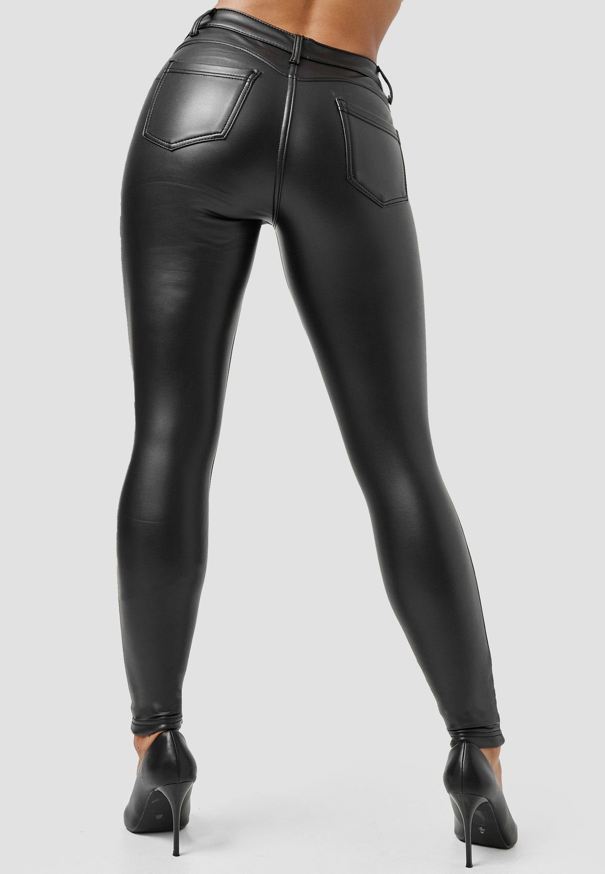 NEWPLAY Lederimitathose »3725« (1-tlg) Damen Leder Optik Push Up Hose  Beschichtete Coated Pants Gefüttert online kaufen | OTTO