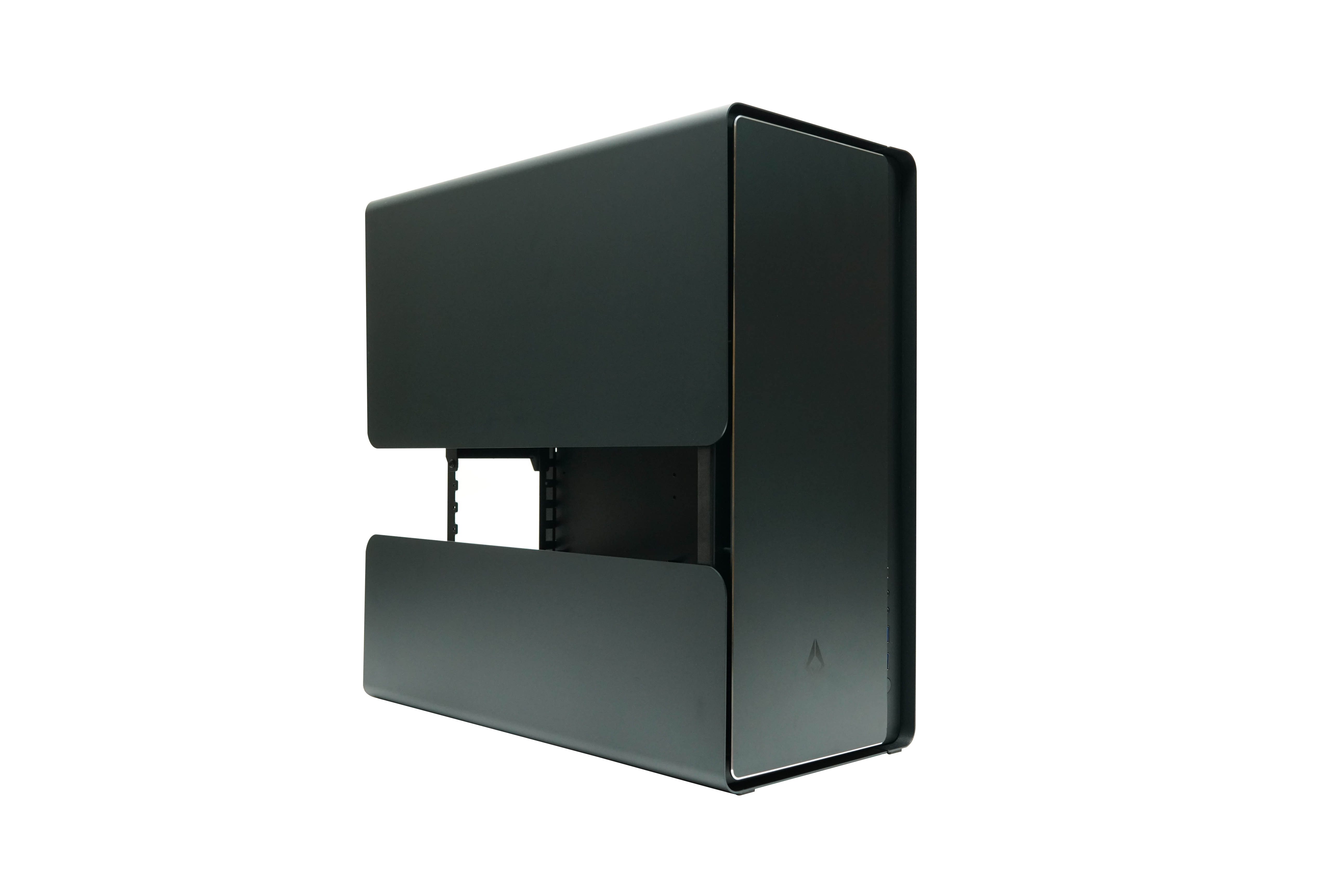AZZA PC-Gehäuse Geh AZZA Midi ATX Cast 808B Aluminium (B) 2xUSB2.0+1xType C