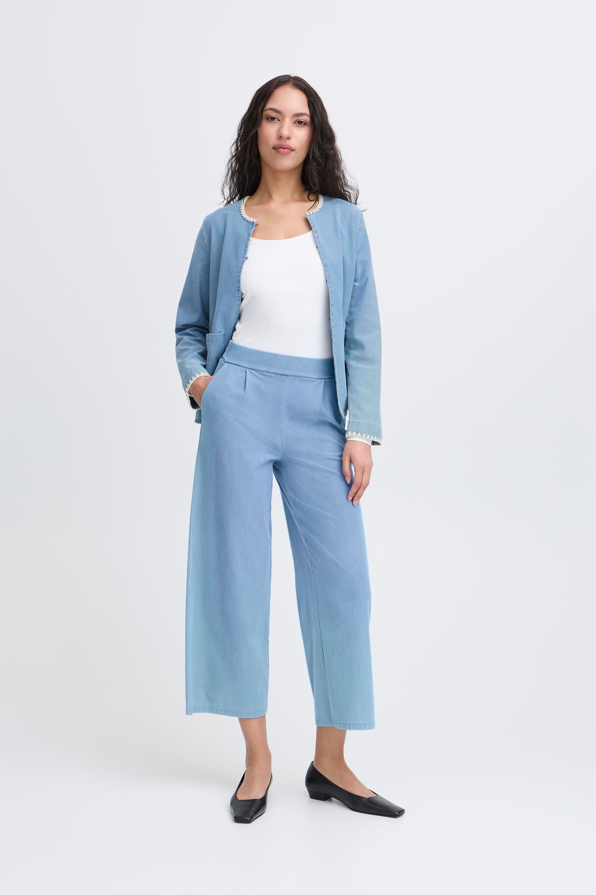 Ichi Stoffhose Relax-fit-Jeans