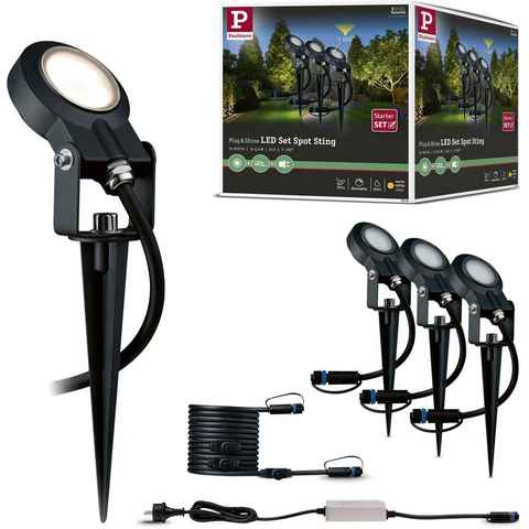 Paulmann LED Gartenstrahler Plug & Shine, Plug & Shine, LED fest integriert, Warmweiß, LED-Modul, IP67, 3000K