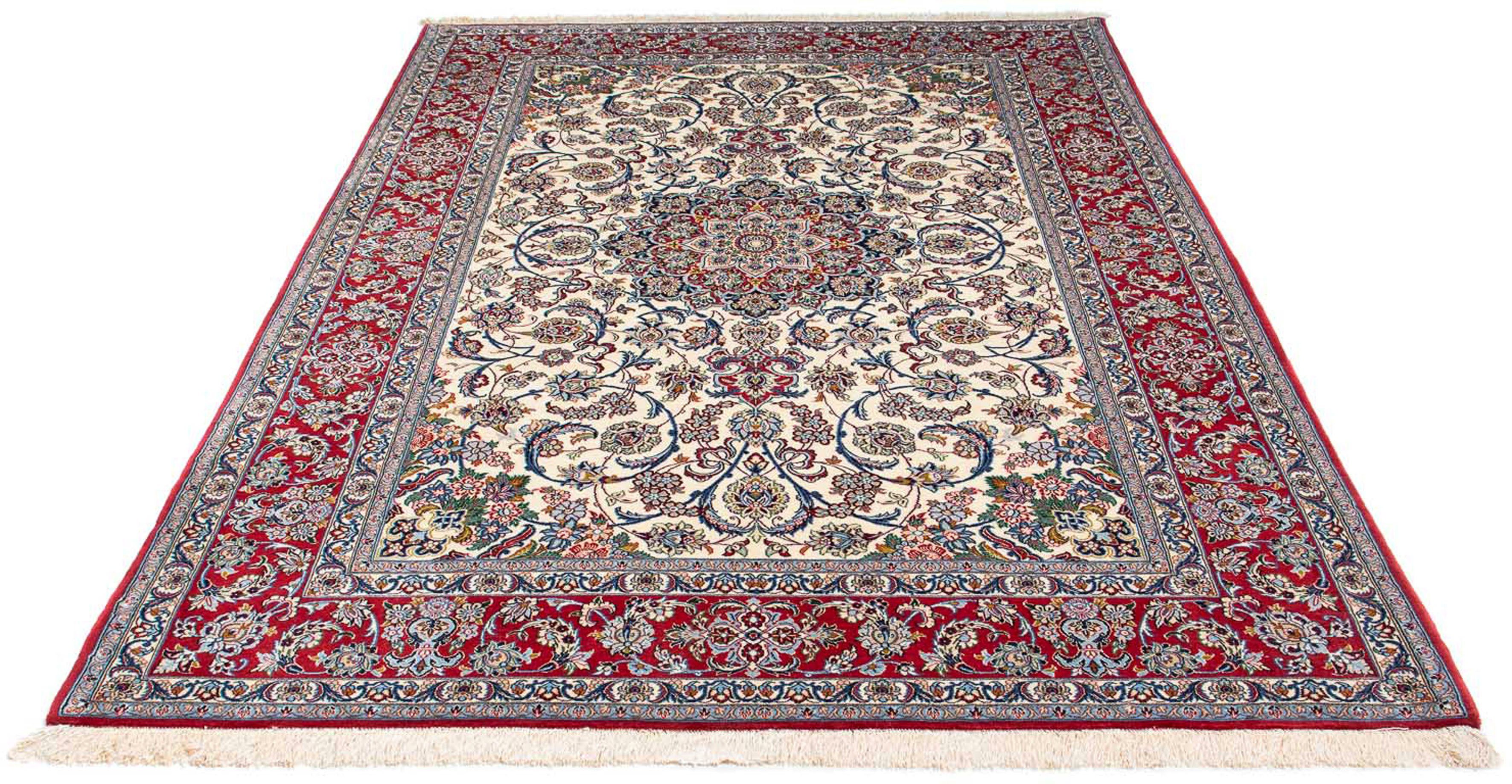 Orientteppich Perser - Isfahan - Premium - 238 x 161 cm - beige, morgenland, rechteckig, Höhe: 6 mm, Wohnzimmer, Handgeknüpft, Einzelstück mit Zertifikat