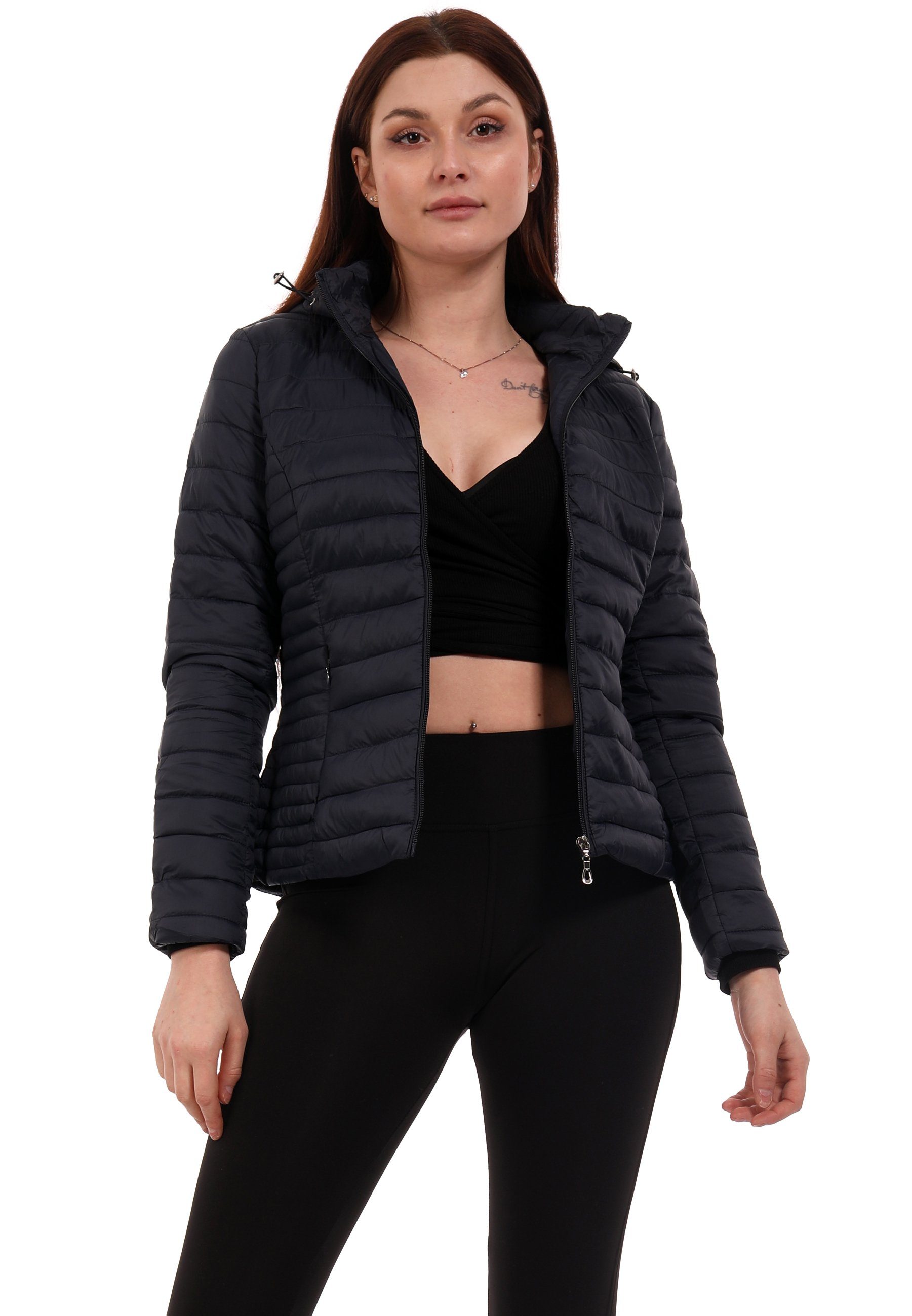 Steppjacke Steppjacke Leichte Übergangsjacke mit Kapuze