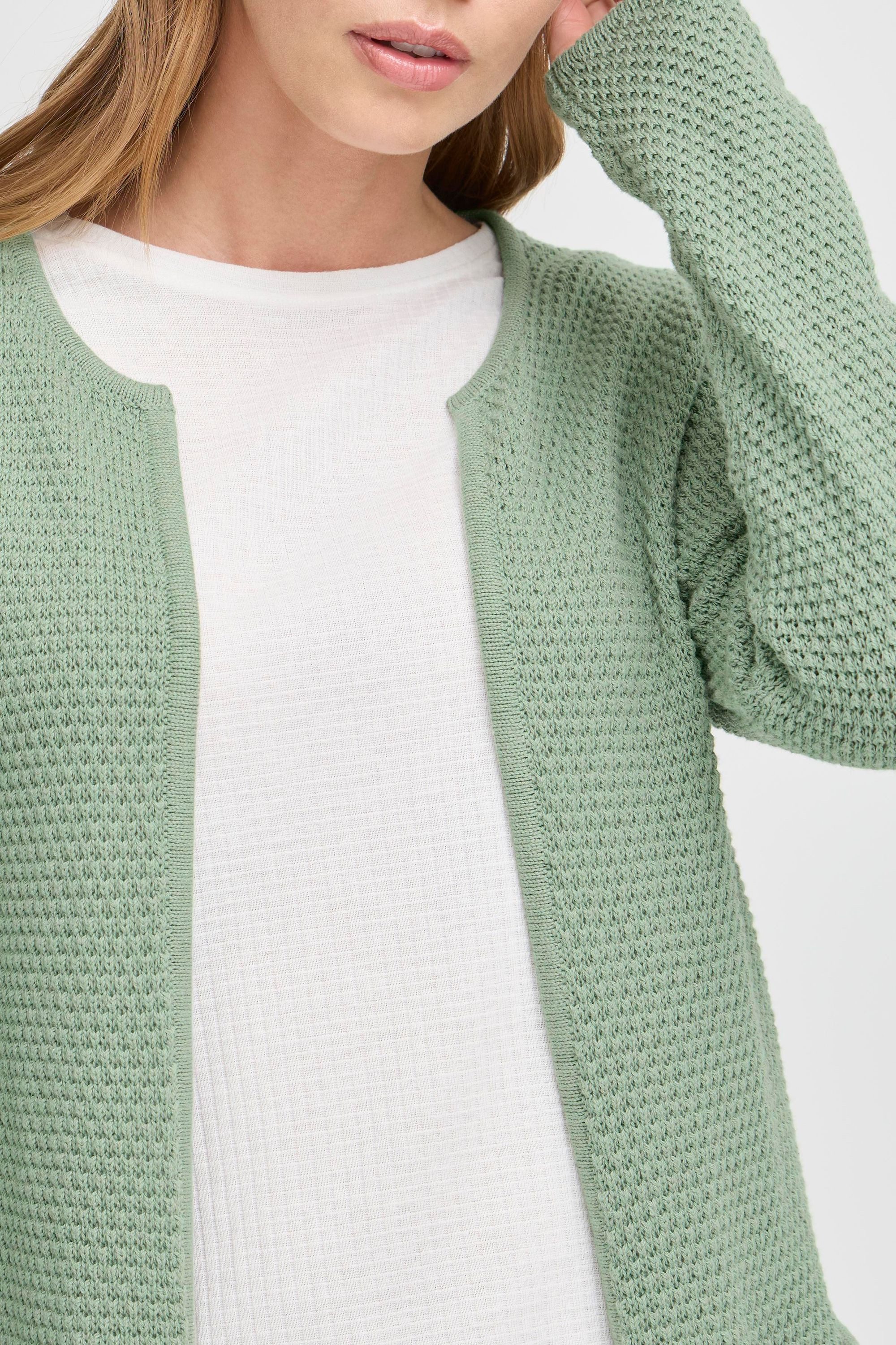 OXMO Strickjacke OXHilda Strickjacke im Perlstrickmuster