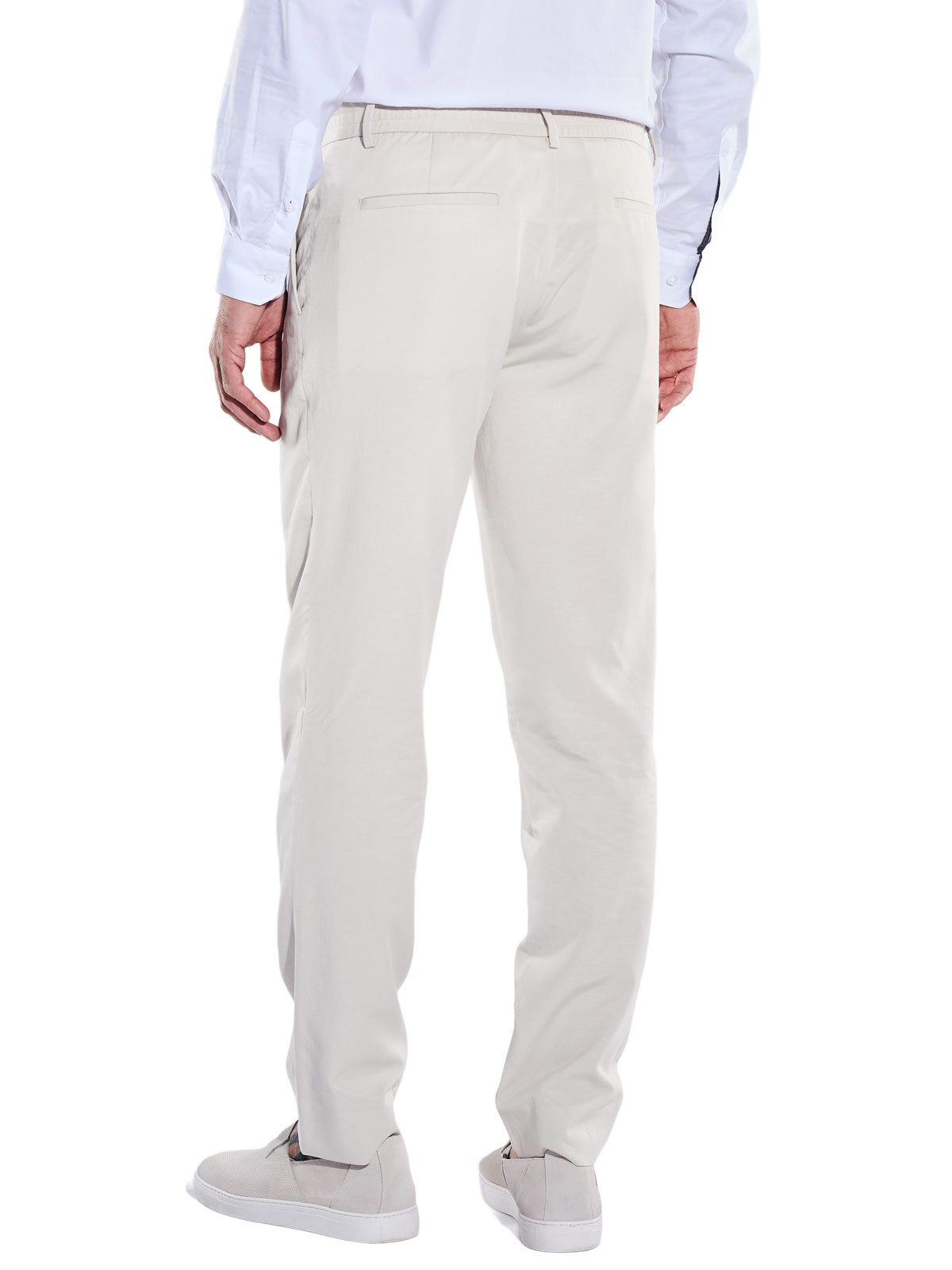 emilio adani Anzughose Herren Anzug-Hose aus Leinenmischqualität, Naturweiss
