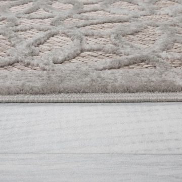 Teppich Argento, FLAIR RUGS, rund, Höhe: 40 mm, Geometrischer Teppich für den Innen- und Außenbereich