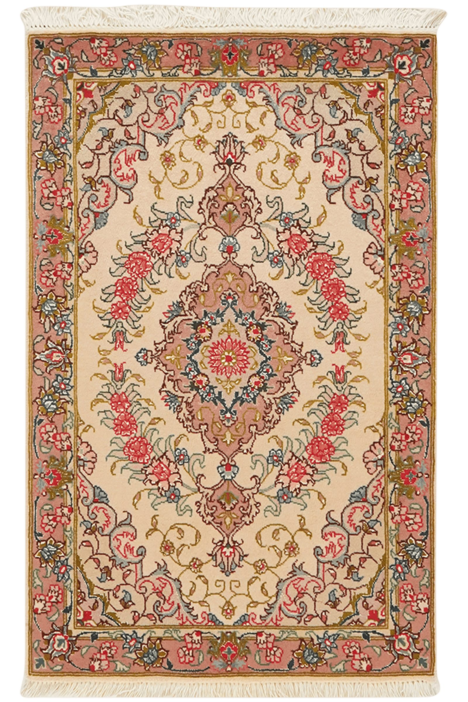 Looma Orientteppich Tabriz 50 Raj 93x59cm, rechteckig, Höhe: 6 mm, Tabriz 50 Raj, Schurwolle, Unikat