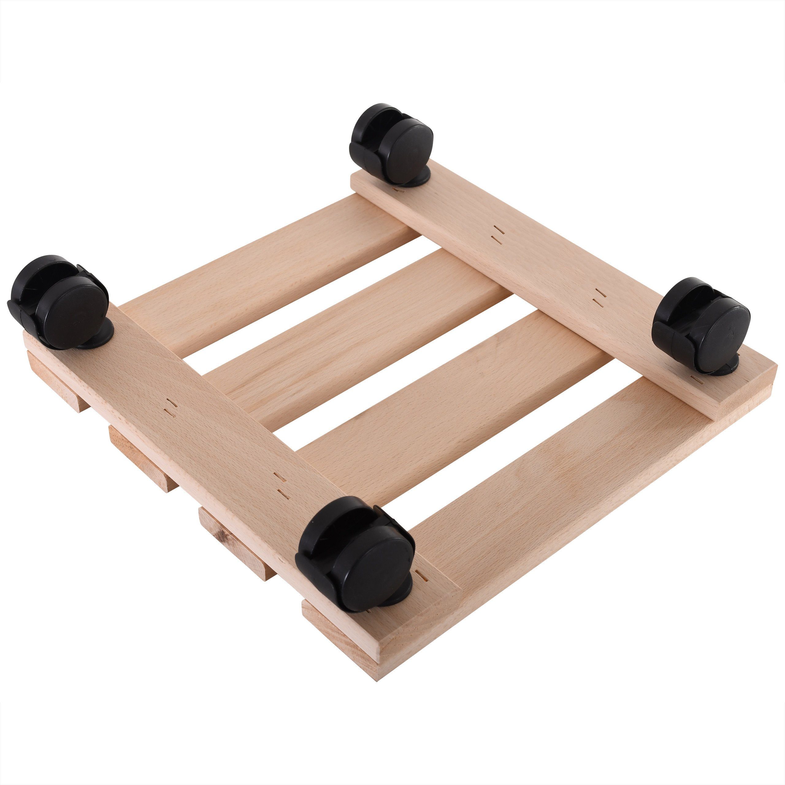 Raburg Pflanzenroller »3er Set BENJO, Buchenholz massiv, eckig, 30 x 30