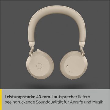 Jabra Evolve2 75 Link - Over-Ear-Headset - beige Kopfhörer