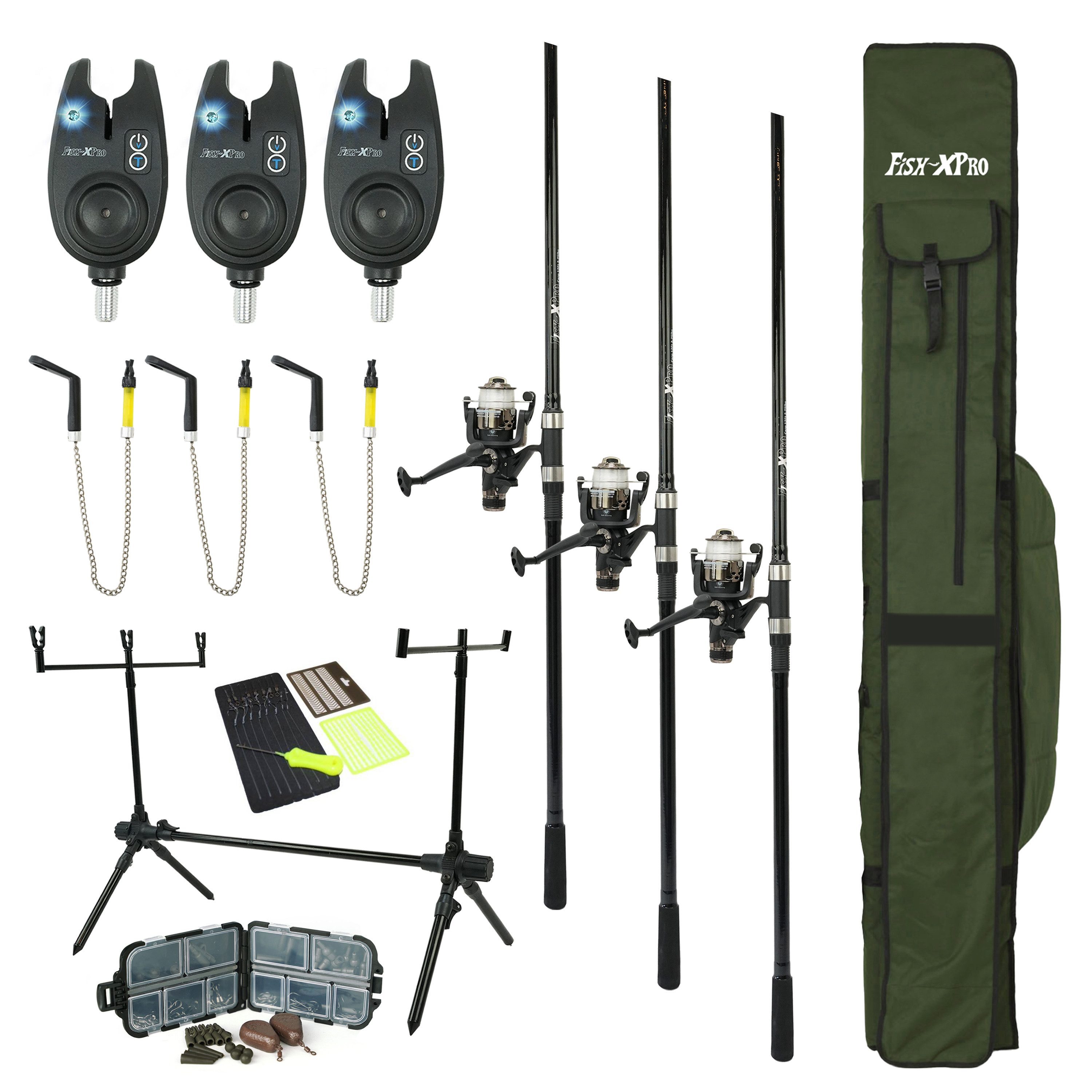Fish-XPro Karpfenrute FISH-XPRO Karpfenset Carpset Pro Improve Set Karpfenruten-Angelset
