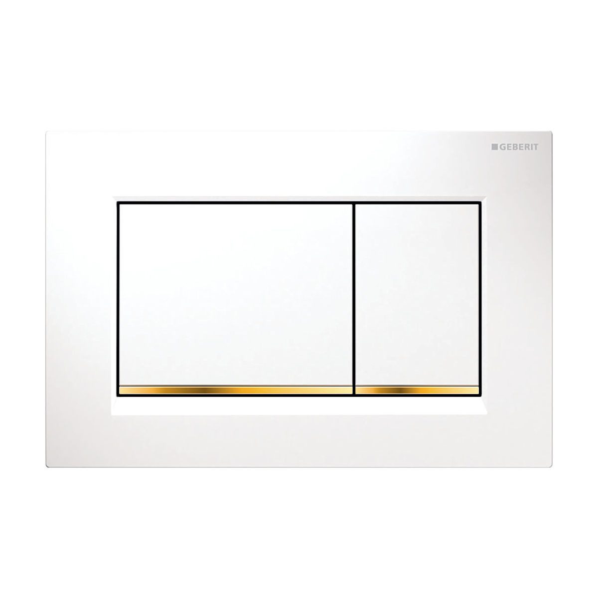 Betätigungsplatten Sigma30 für 2-Mengen-Spülung weiß/vergoldet/weiß