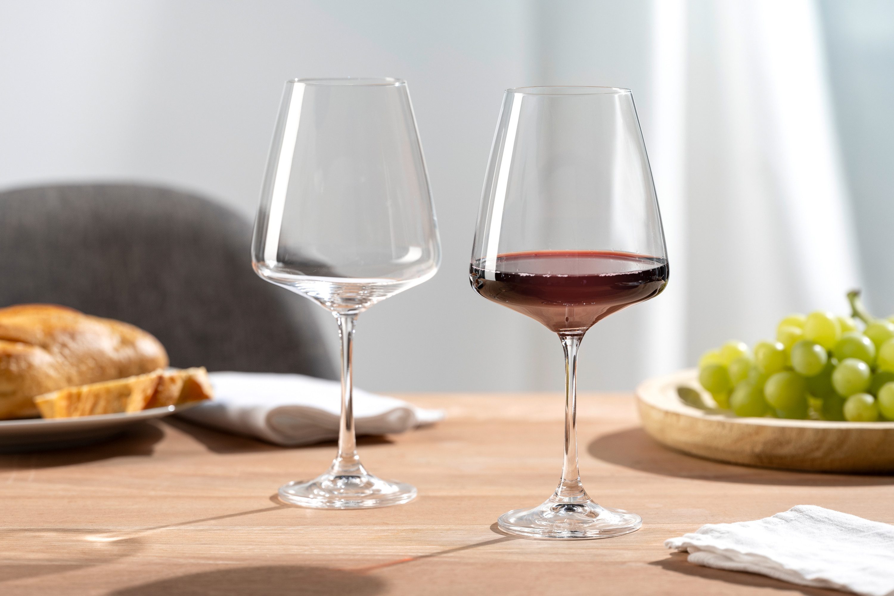LEONARDO Weinglas Rotweinglas PALADINO, 660 ml, 6er-Set, 6-tlg., Kristallglas, Kelchglas, spülmaschinengeeignet