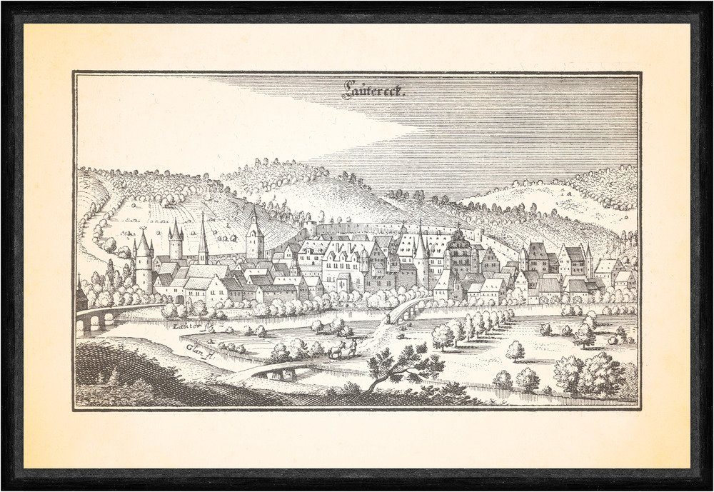 Kunstdruck Lautereck Lauterecken Glan pfälzische Residenz Veldenzstadt Faks_Meria