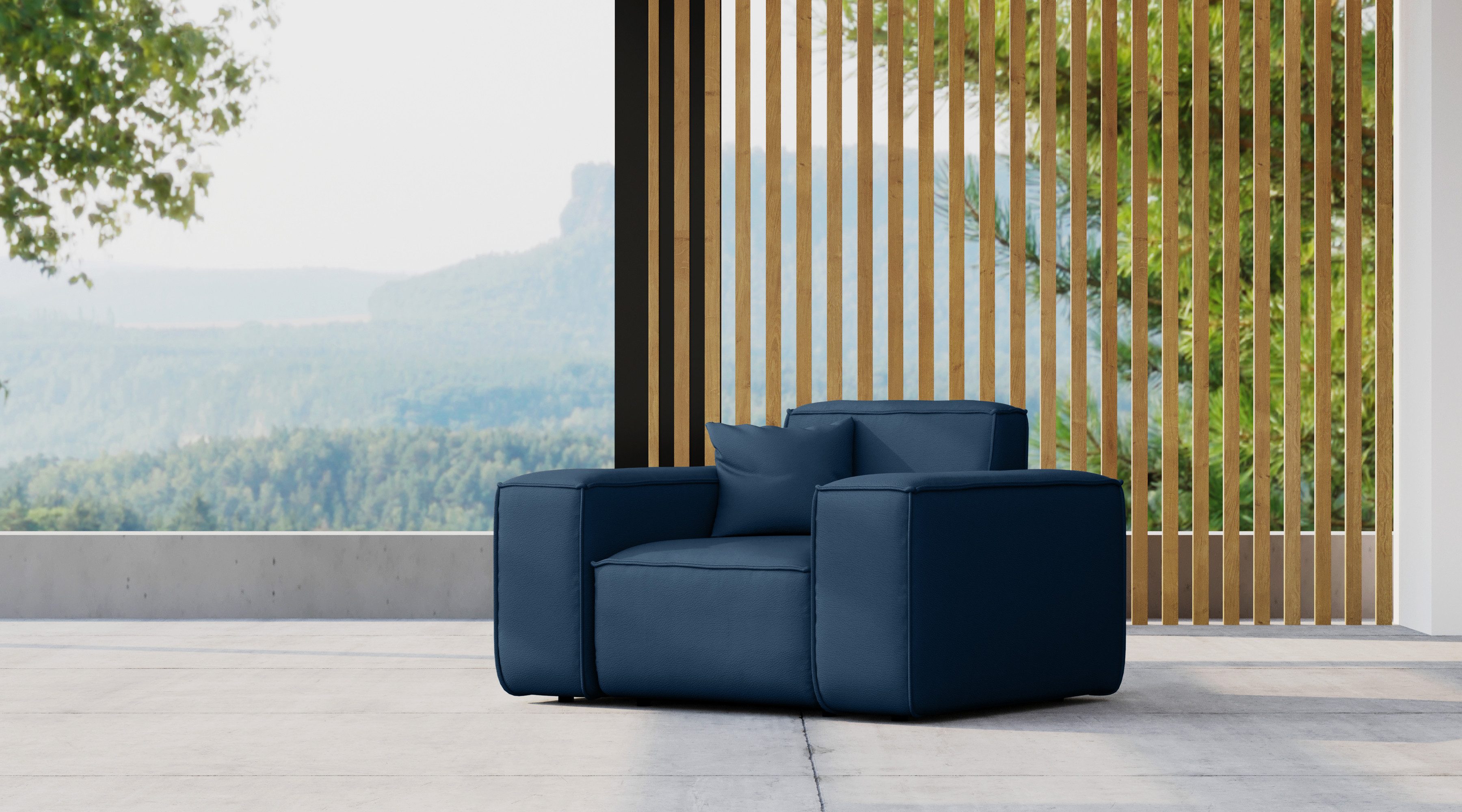 Kaiser Möbel Gartenlounge-Sessel für den Garten MALIBU, die Terrasse, den Hof, gemütliche (Einzelsofa)