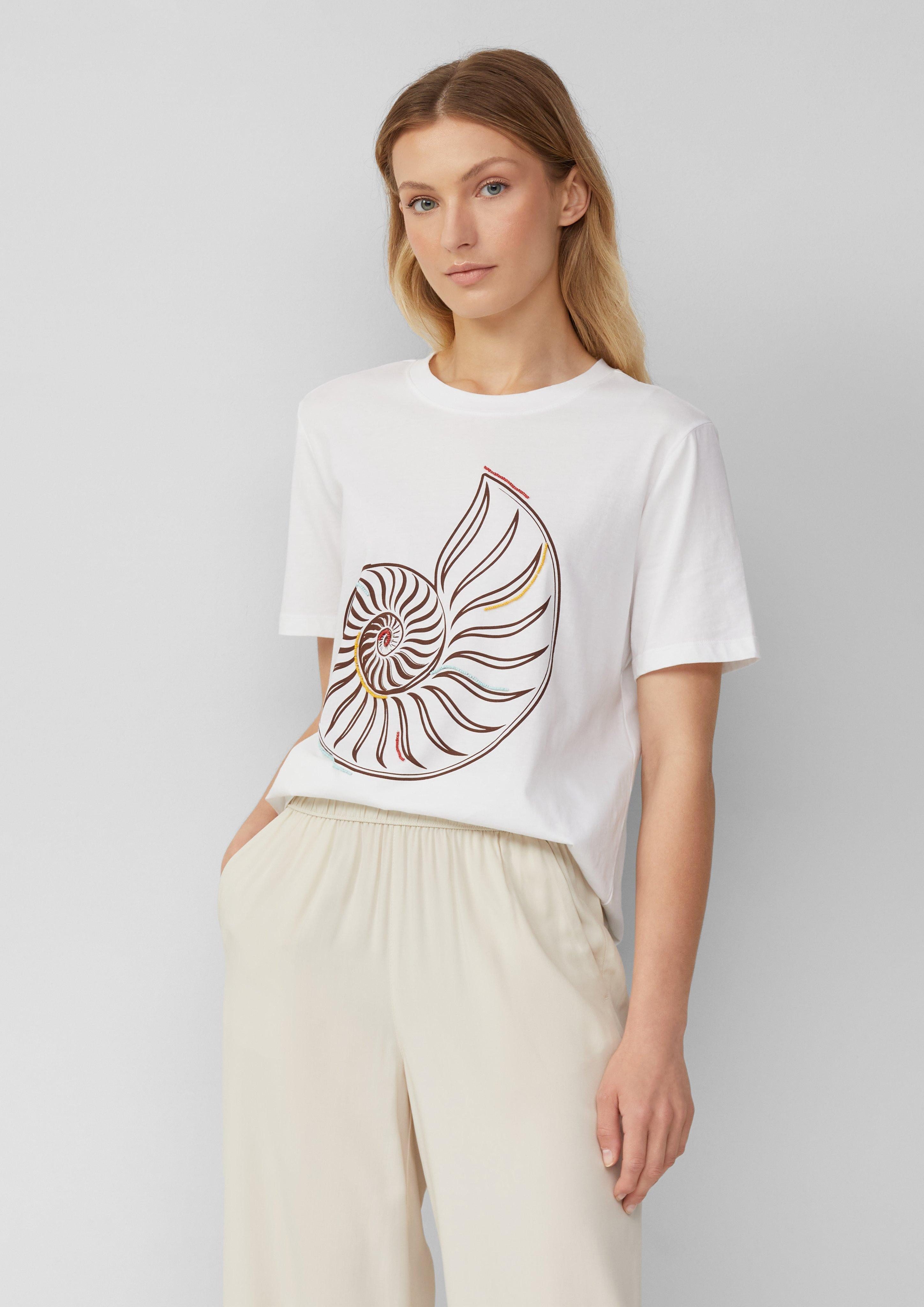 s.Oliver Kurzarmshirt Jersey-T-Shirt mit Frontprint und günstig online kaufen