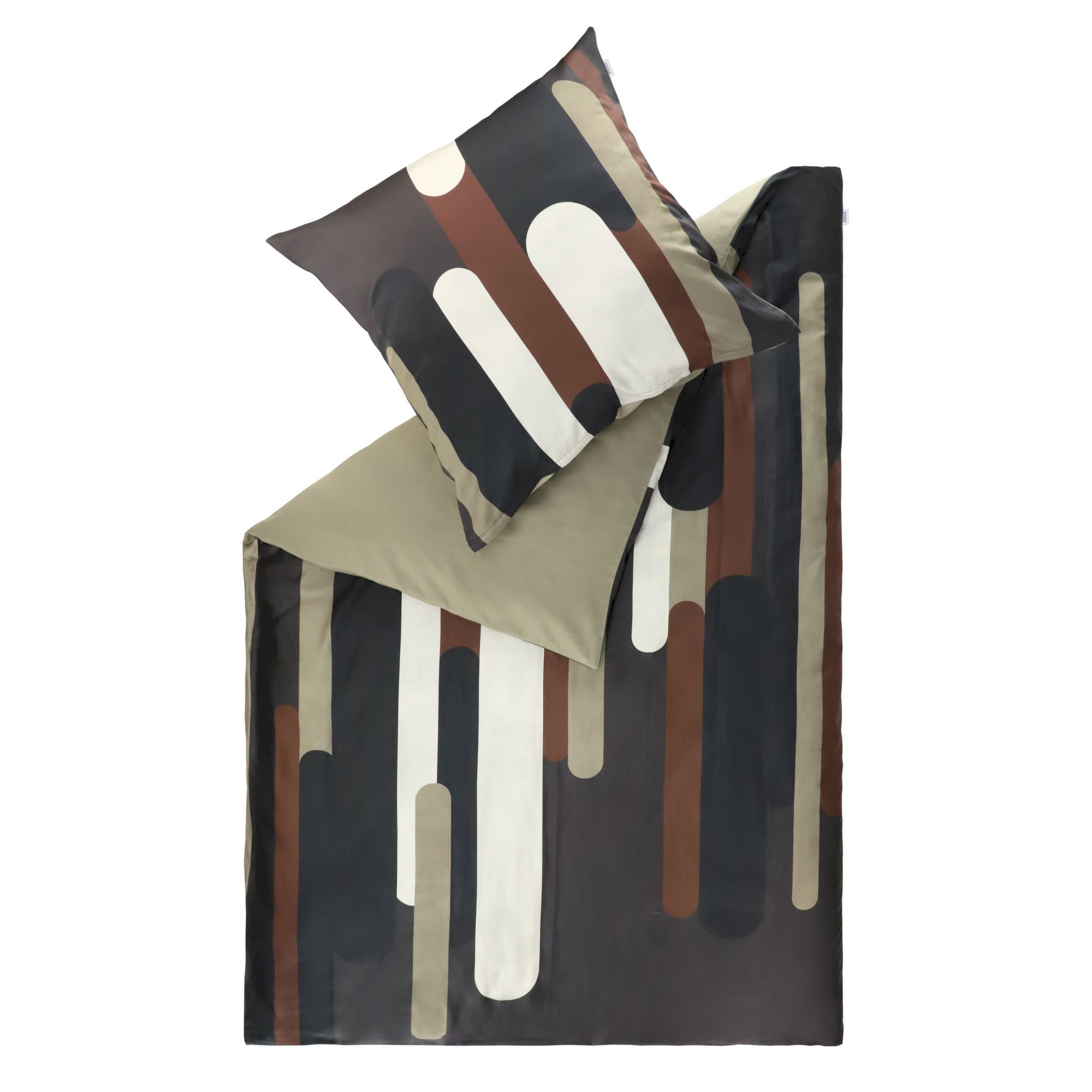SCHÖNER WOHNEN-Kollektion Bettwäsche GROOVE Satin Bettwäsche, Baumwolle, 1 teilig, 155 x 220 cm in Anthrazit