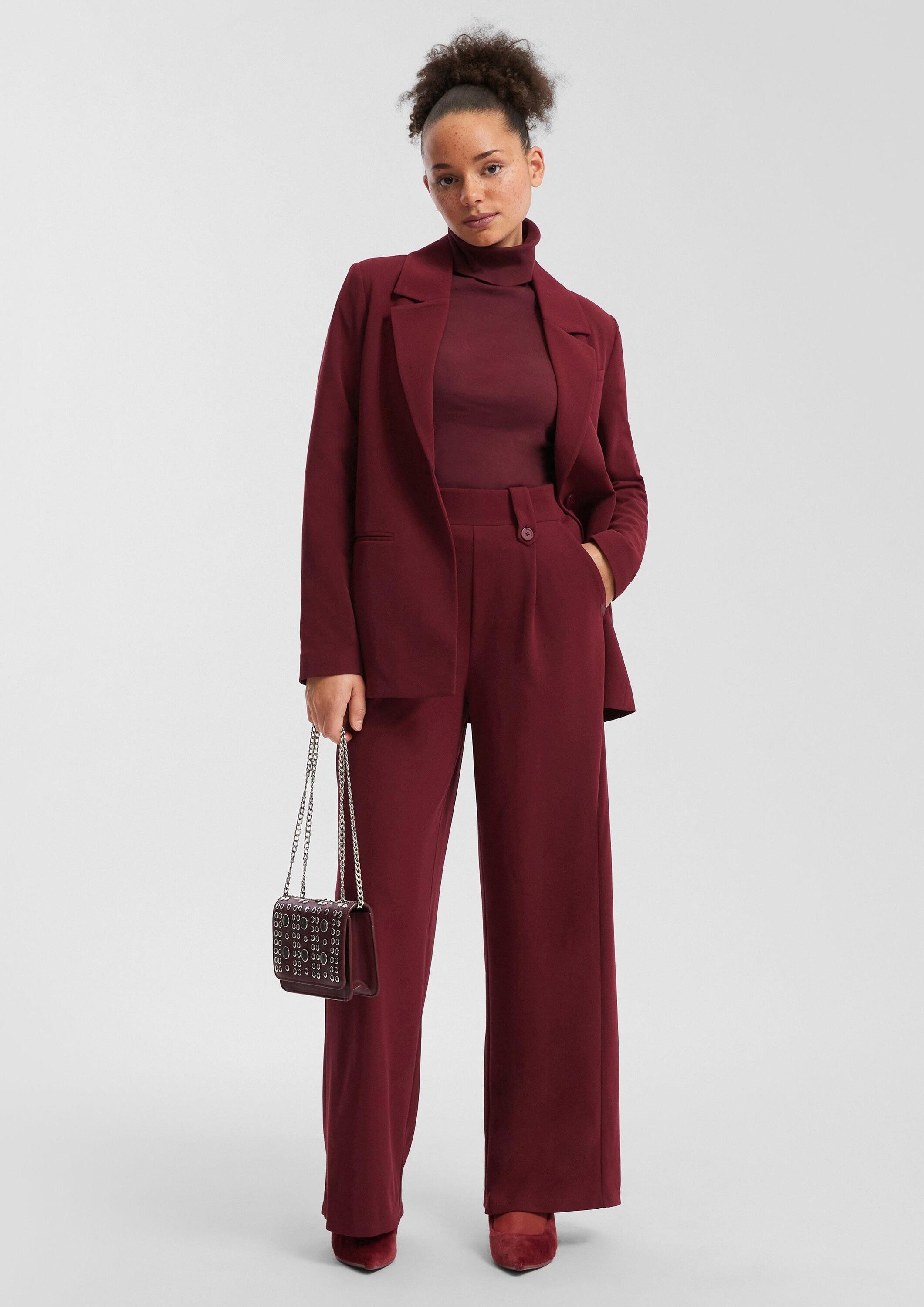 QS Jackenblazer Indoor-Blazer Blazer mit Reverskragen aus Interlockjersey