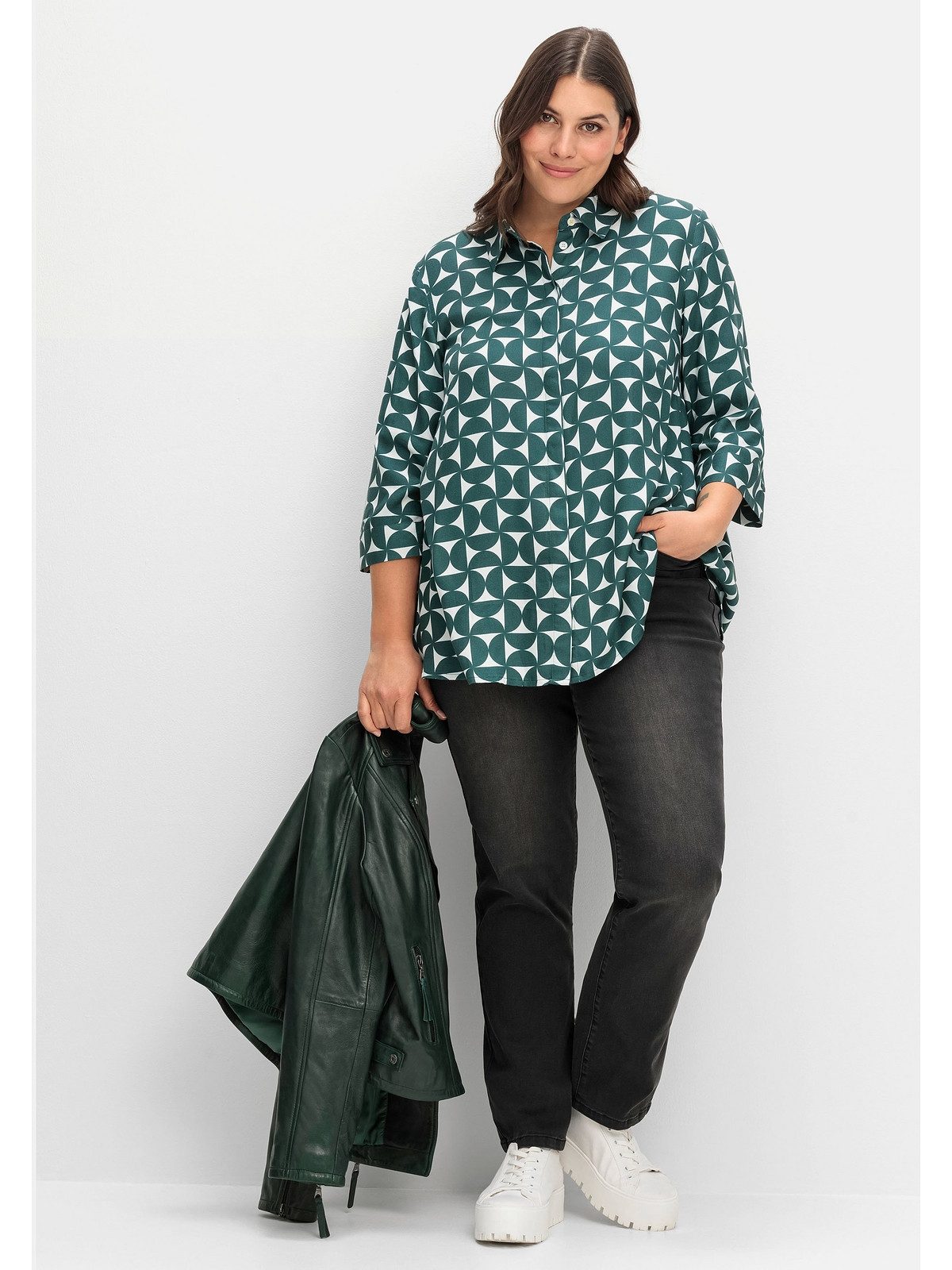 Sheego Gerade Jeans Große Größen MANUELA für eine schmale Taille und kräftige Oberschenkel