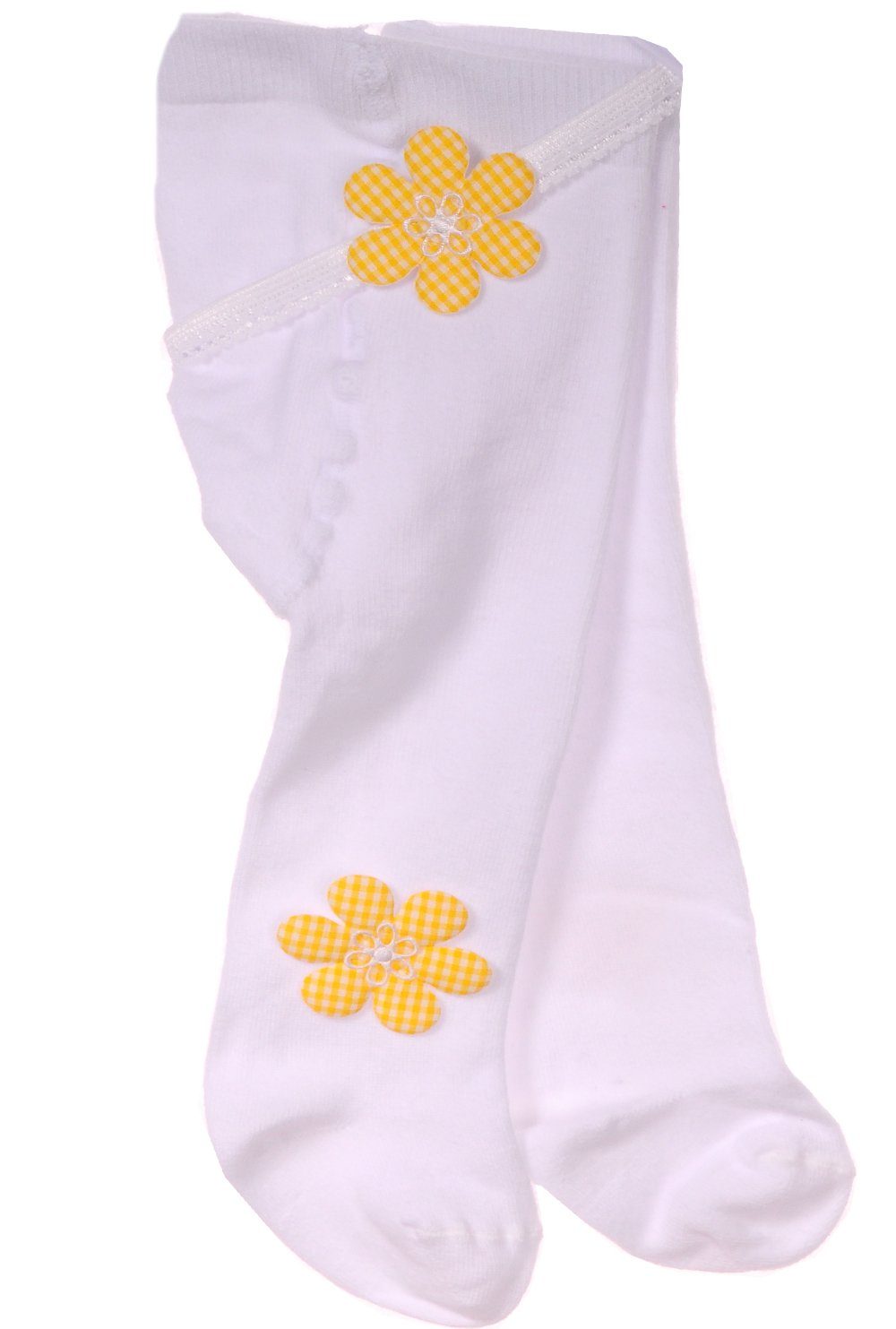 La Bortini Strumpfhose Baby Set Strumpfhose und Stirnband Weiß 50 56 62 elastisch, weich, 44 50 56 62