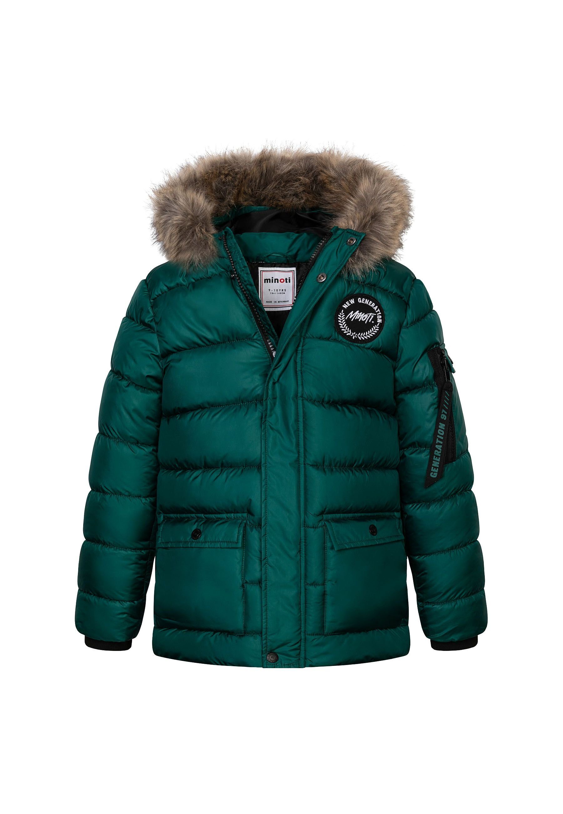 MINOTI Winterjacke Parka mit Kapuze (1y-14y) Grün