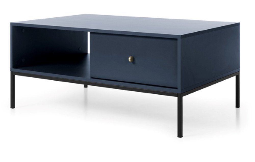 Feldmann-Wohnen Couchtisch Mono (Mono, Couchtisch mit 1 Schublade), 103,5cm marineblau