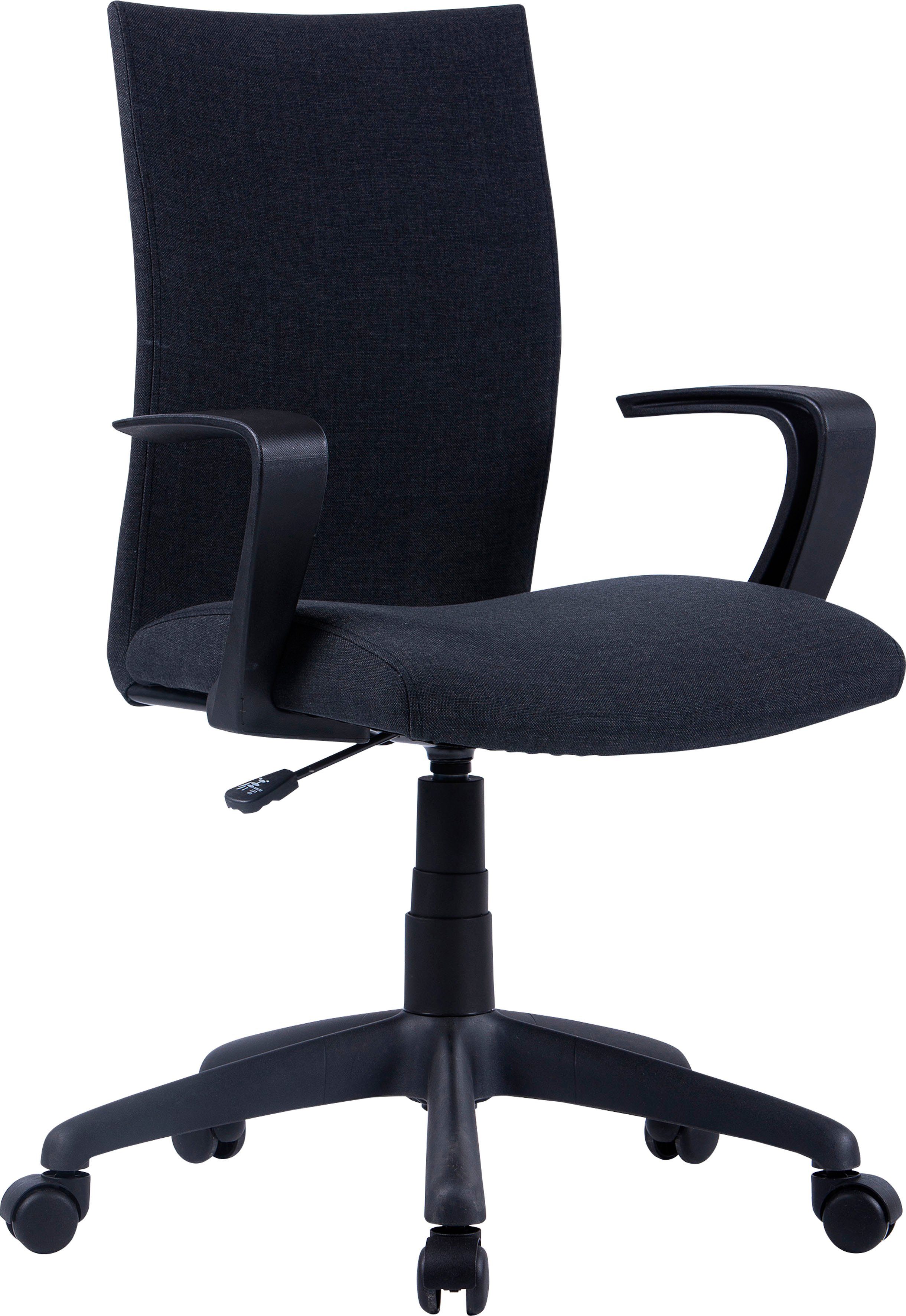 byLIVING Bürostuhl Sit, Webstoff in grau schwarz | schwarz
