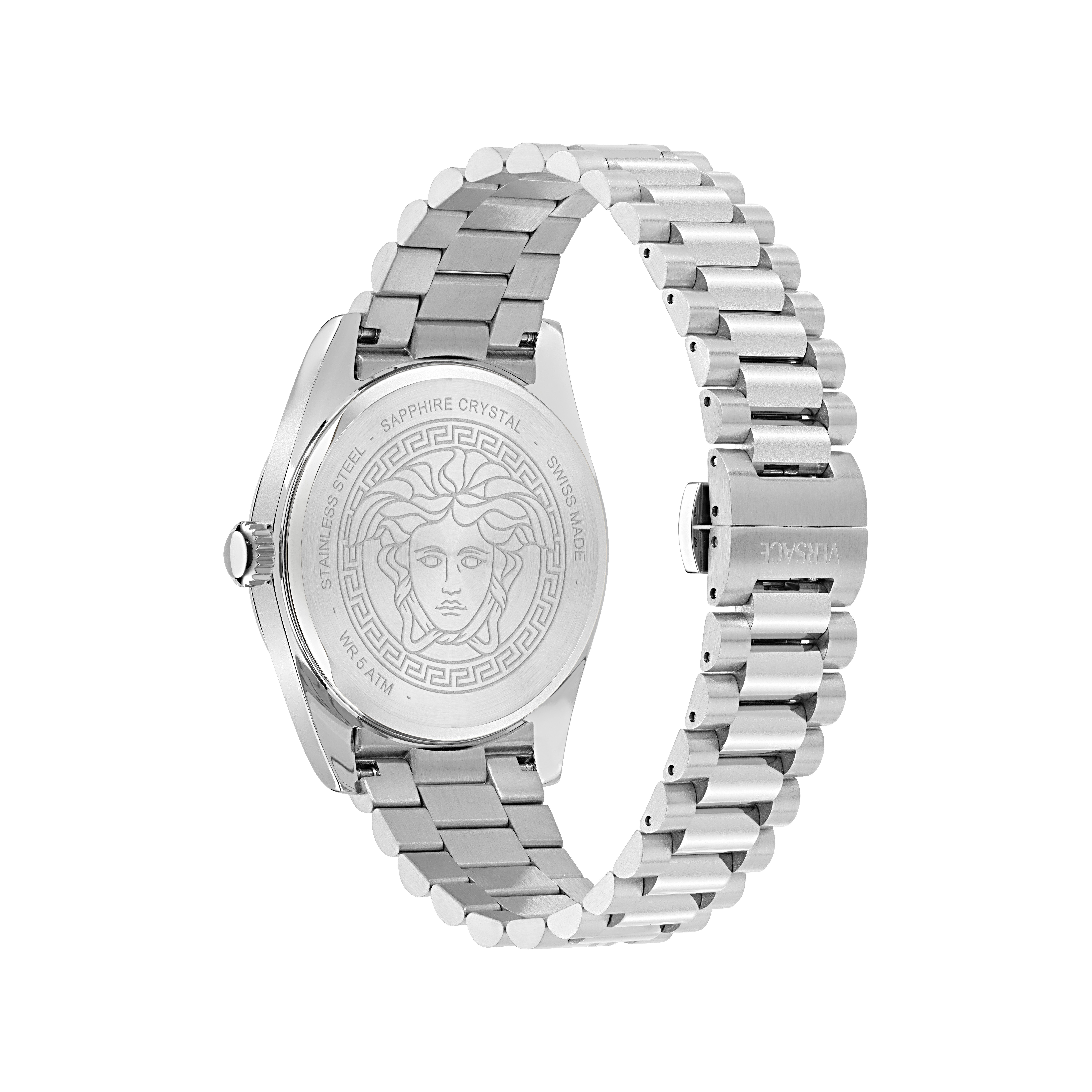 Versace Quarzuhr MILLENYIUM GENT VE0G00725, Armbanduhr, Damenuhr, Herrenuhr, Swiss Made, Edelstahlarmband, analog