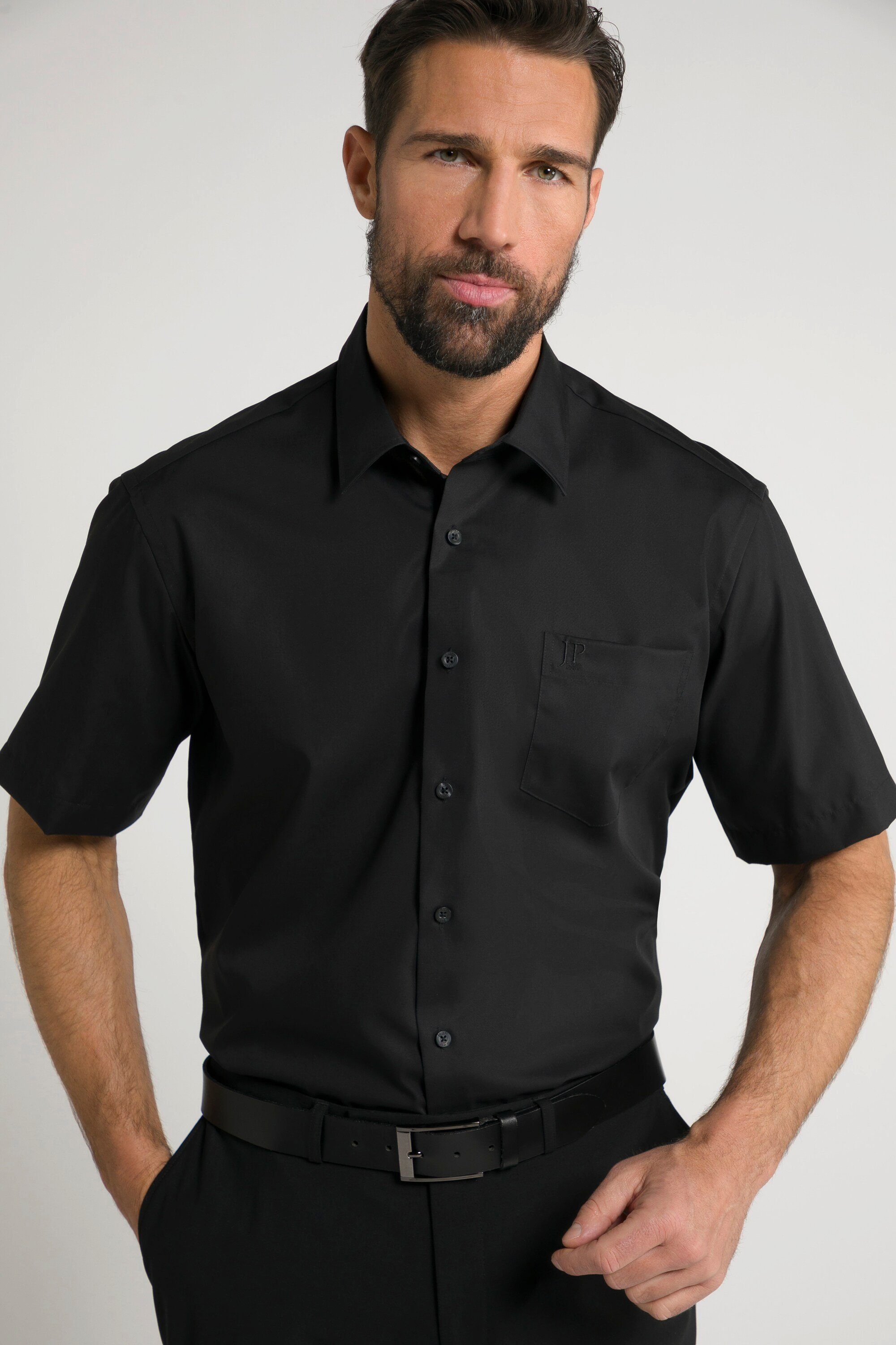JP1880 Kurzarmhemd Hemd Business bügelfrei Kentkragen Halbarm bis 8XL schwarz | Hemden