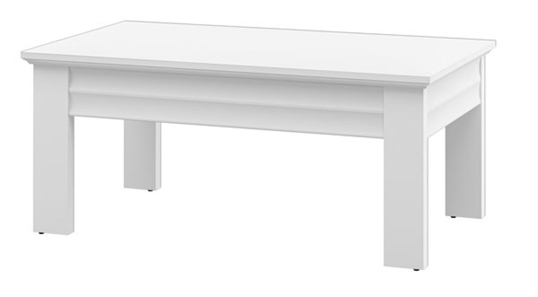 Feldmann-Wohnen Couchtisch Denver, 110x60x47cm weiß Front MDF