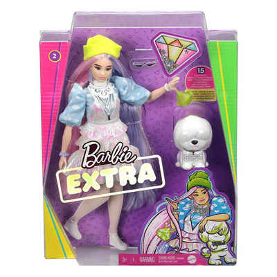 Mattel® Anziehpuppe Mattel GVR05 - Barbie - Extra - Puppe mit Styling-Zubehör und Tier
