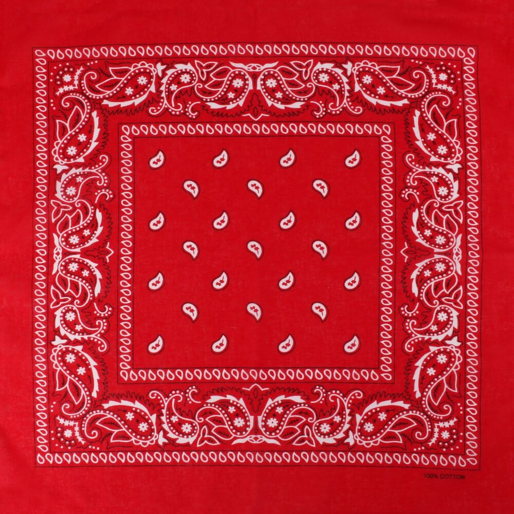 Modetuch Bandana Kopftuch Halstuch Rot Paisley